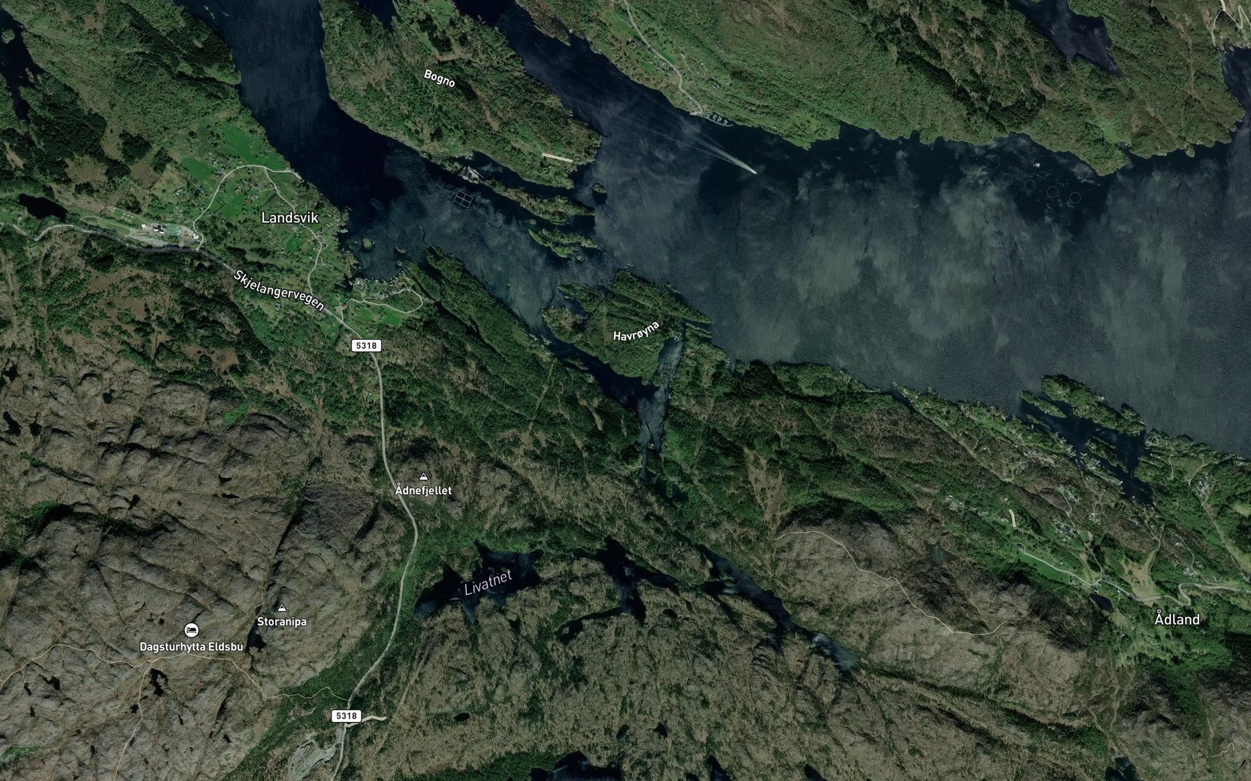 Satellite map of the Havroyvagen