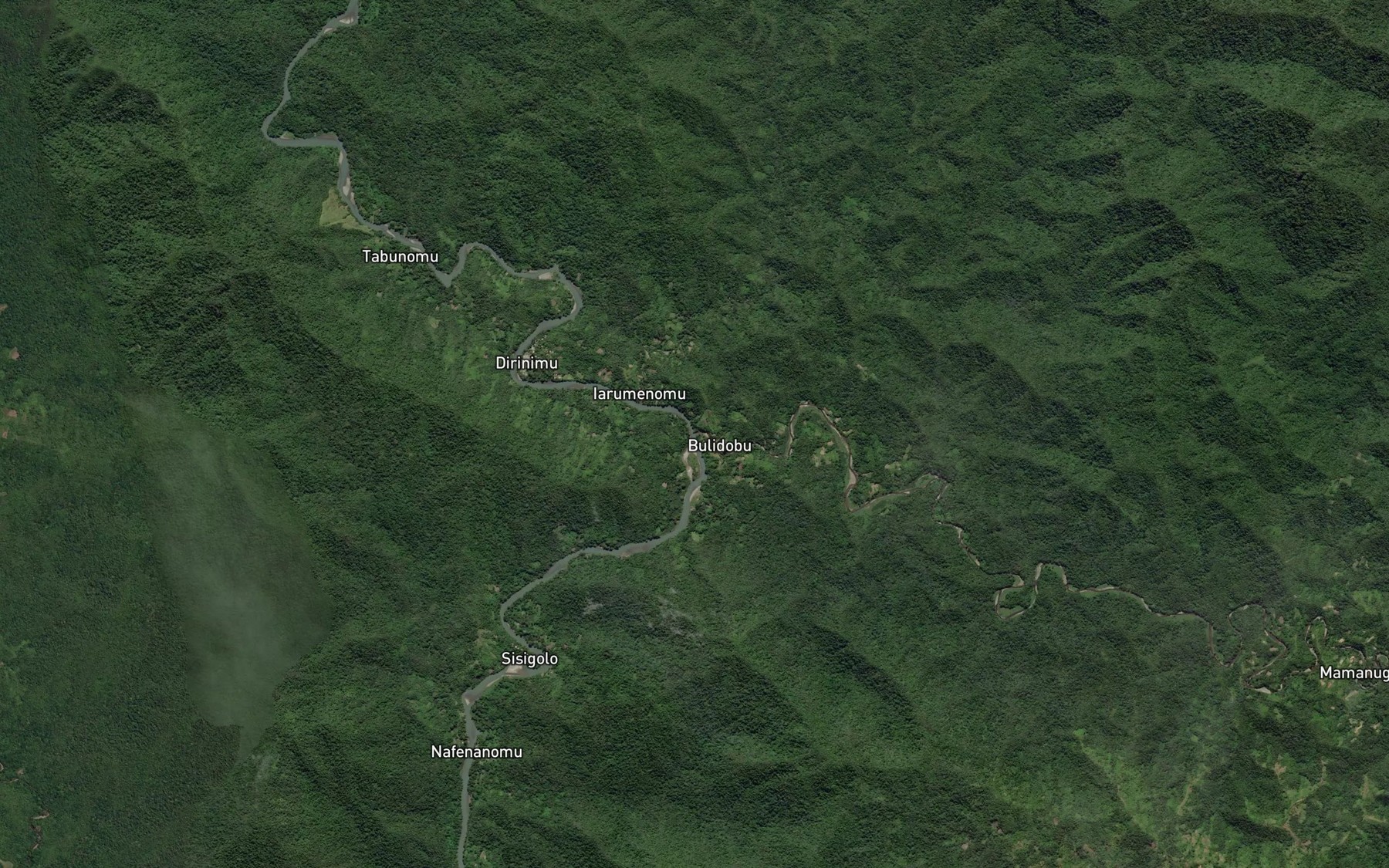 Satellite map of the Uma River