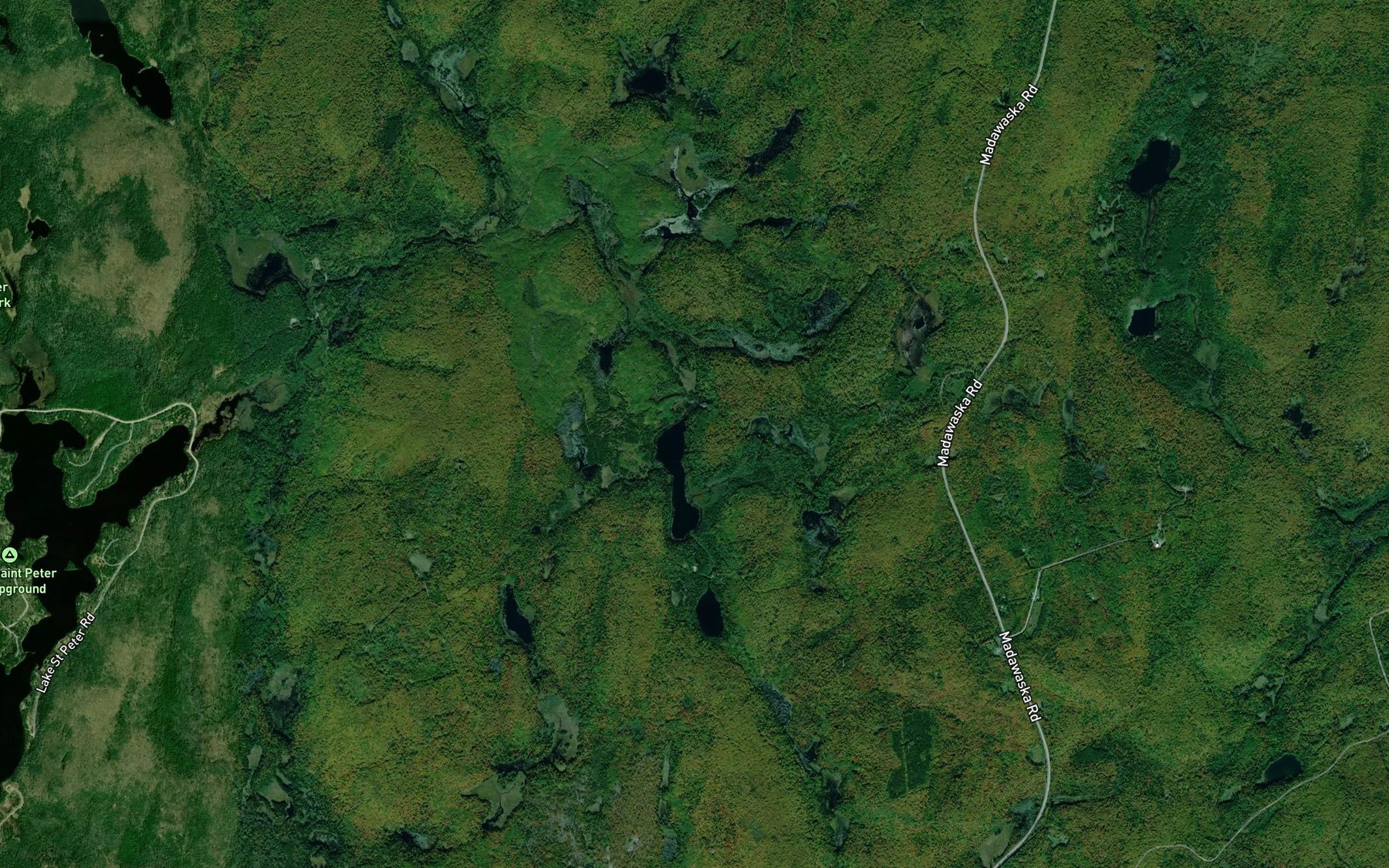 Satellite map of the Back Creek