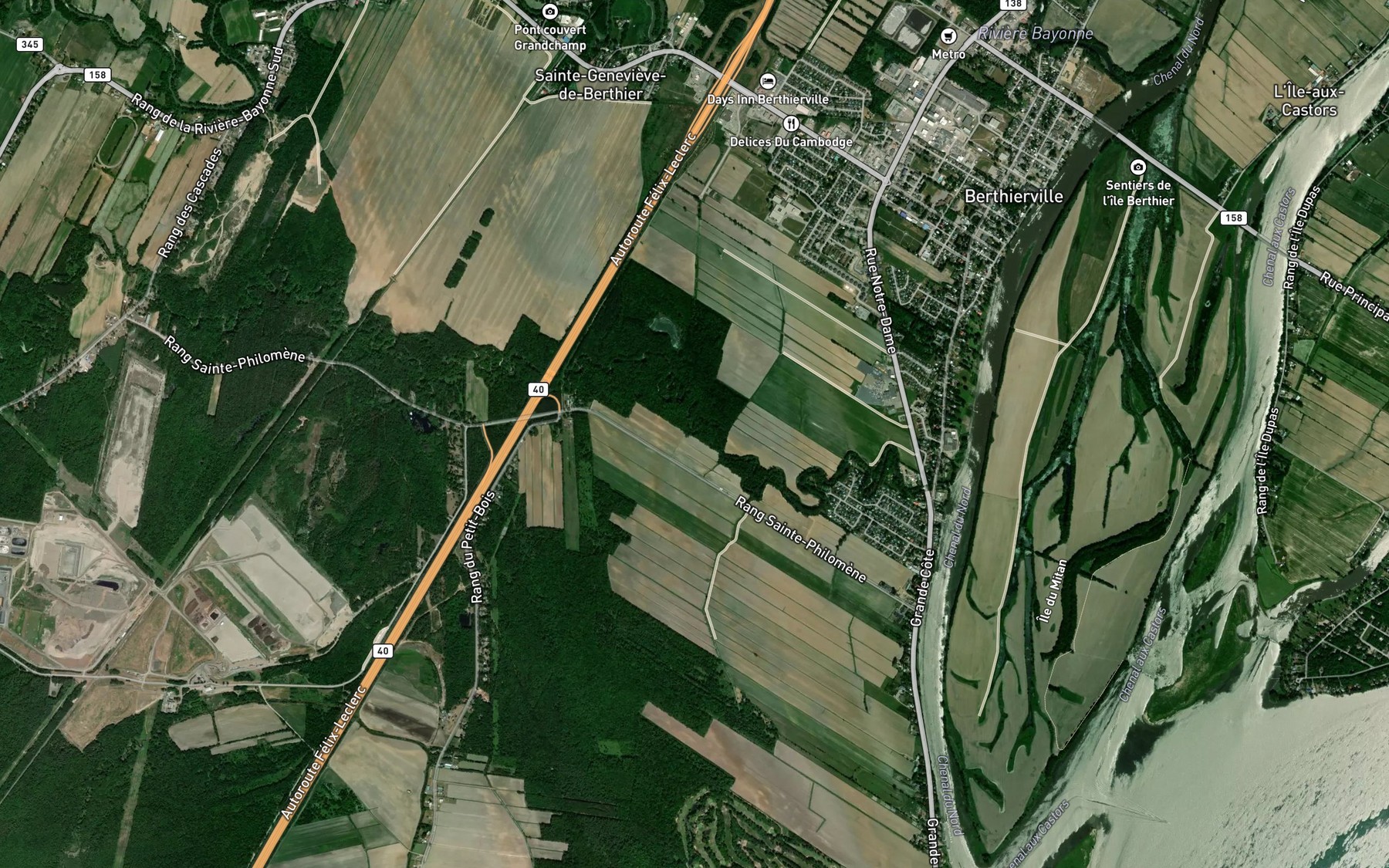 Satellite map of the Le Haut du Grand Ruisseau