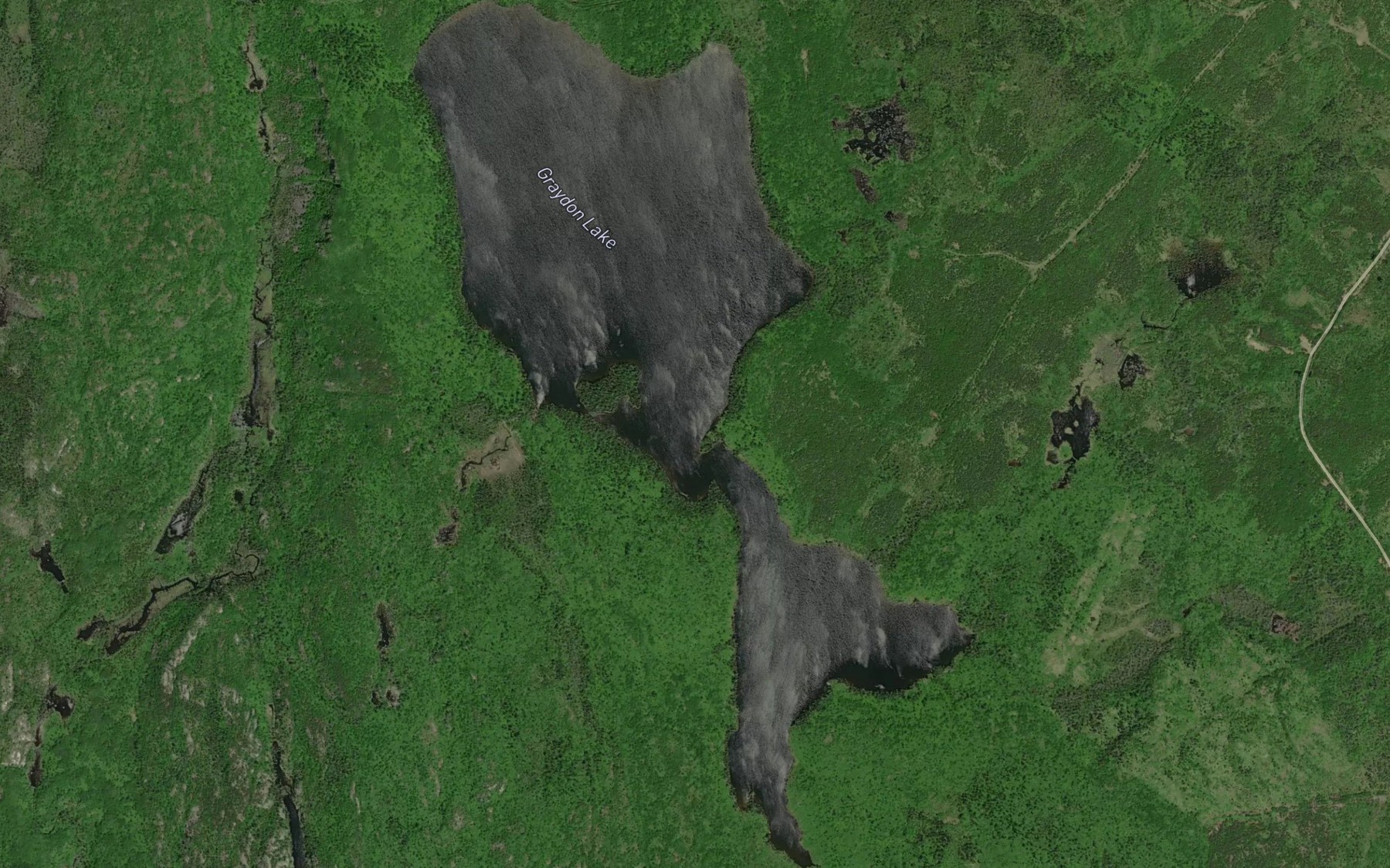 Satellite map of the Graydon Lake