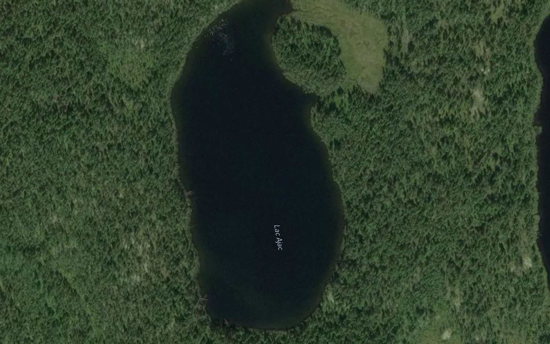Satellite map of the Lac Ajac