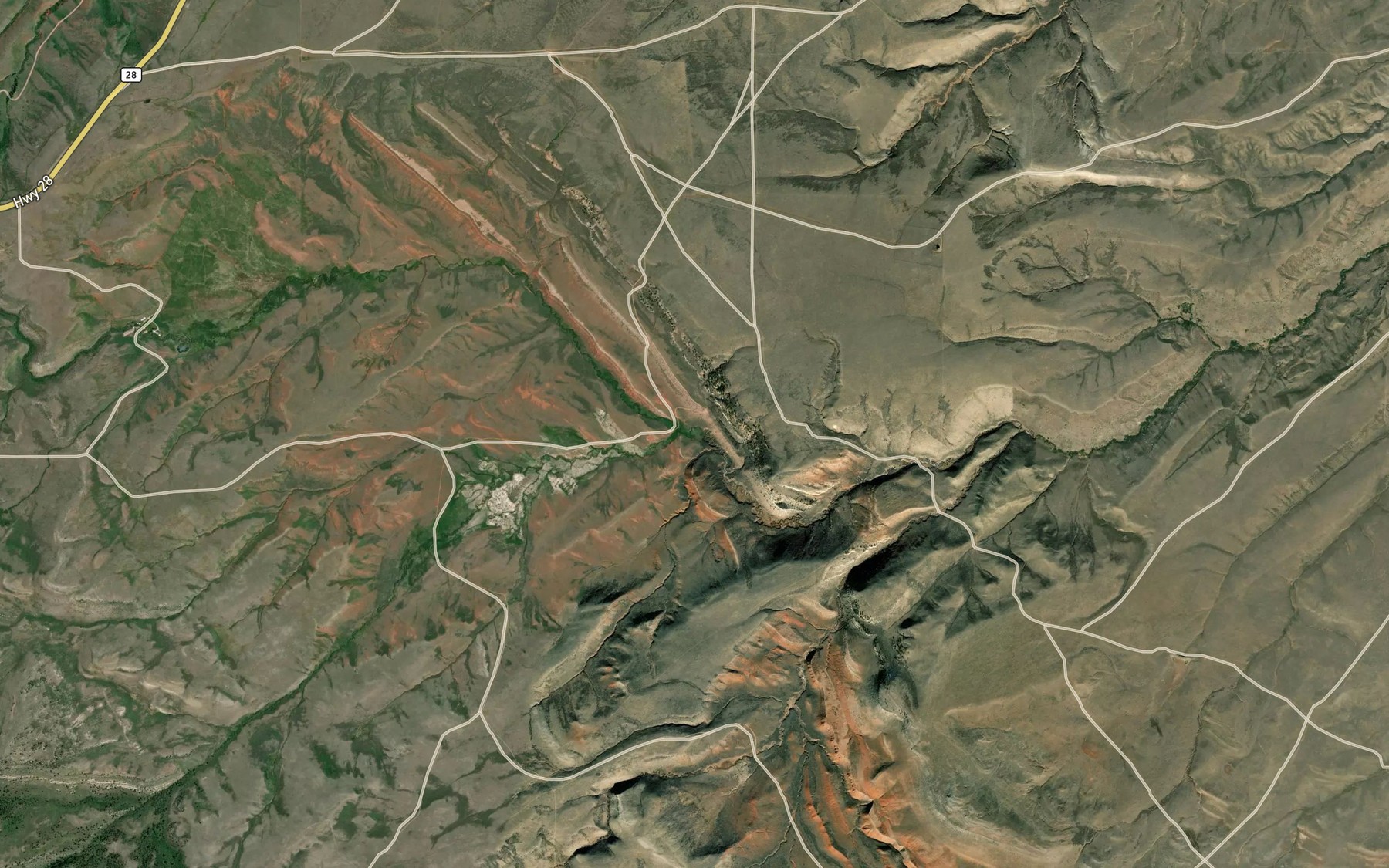 Satellite map of the Tweed Creek