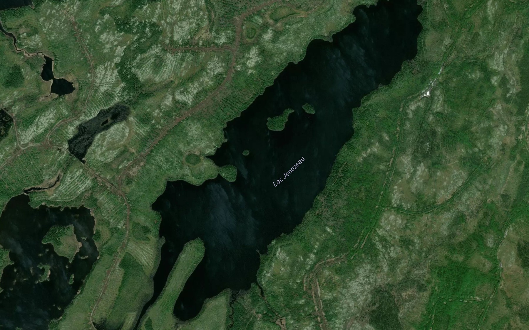 Satellite map of the Lac Jenozeau