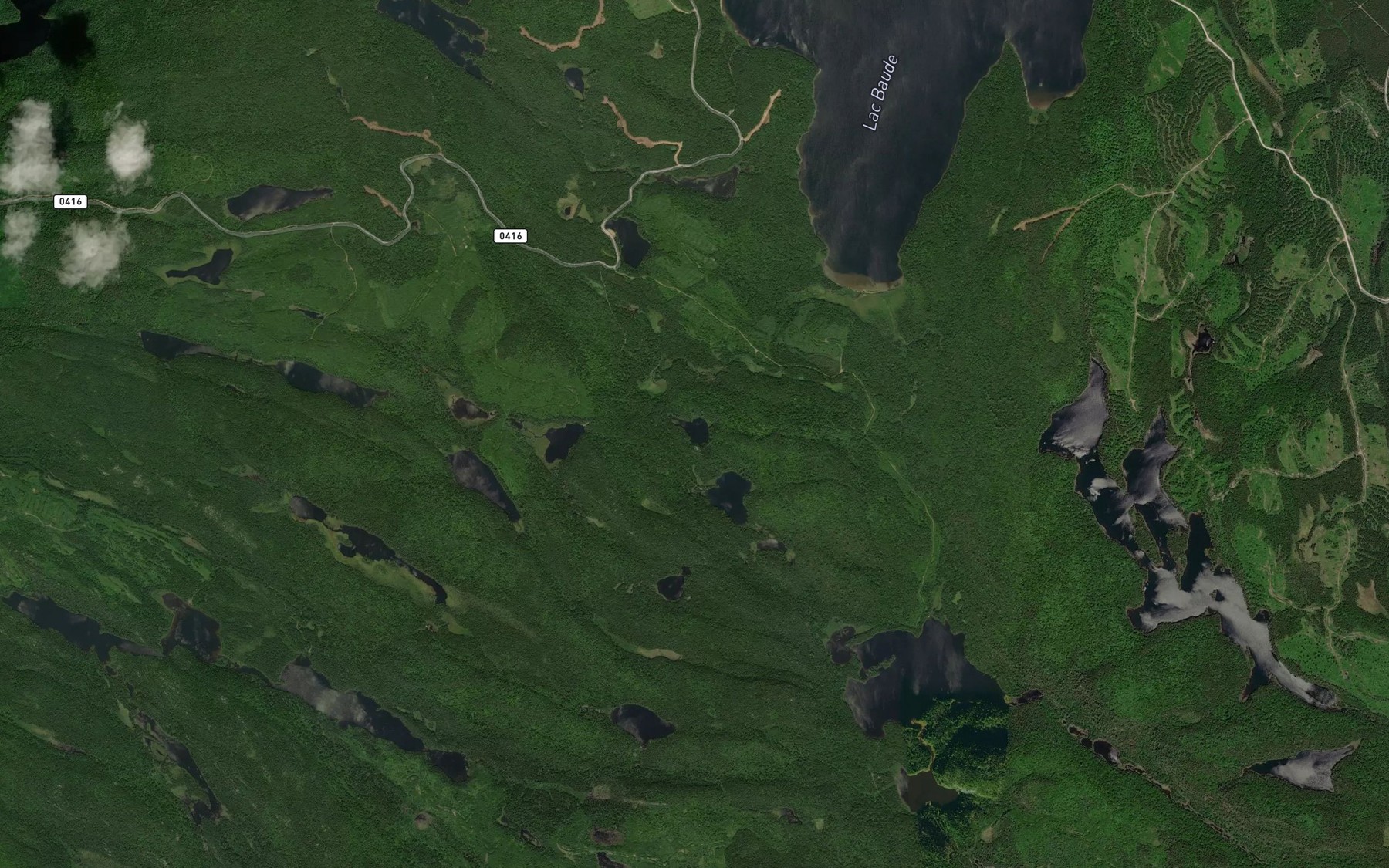 Satellite map of the Lac de l'Oiseau-Mouche