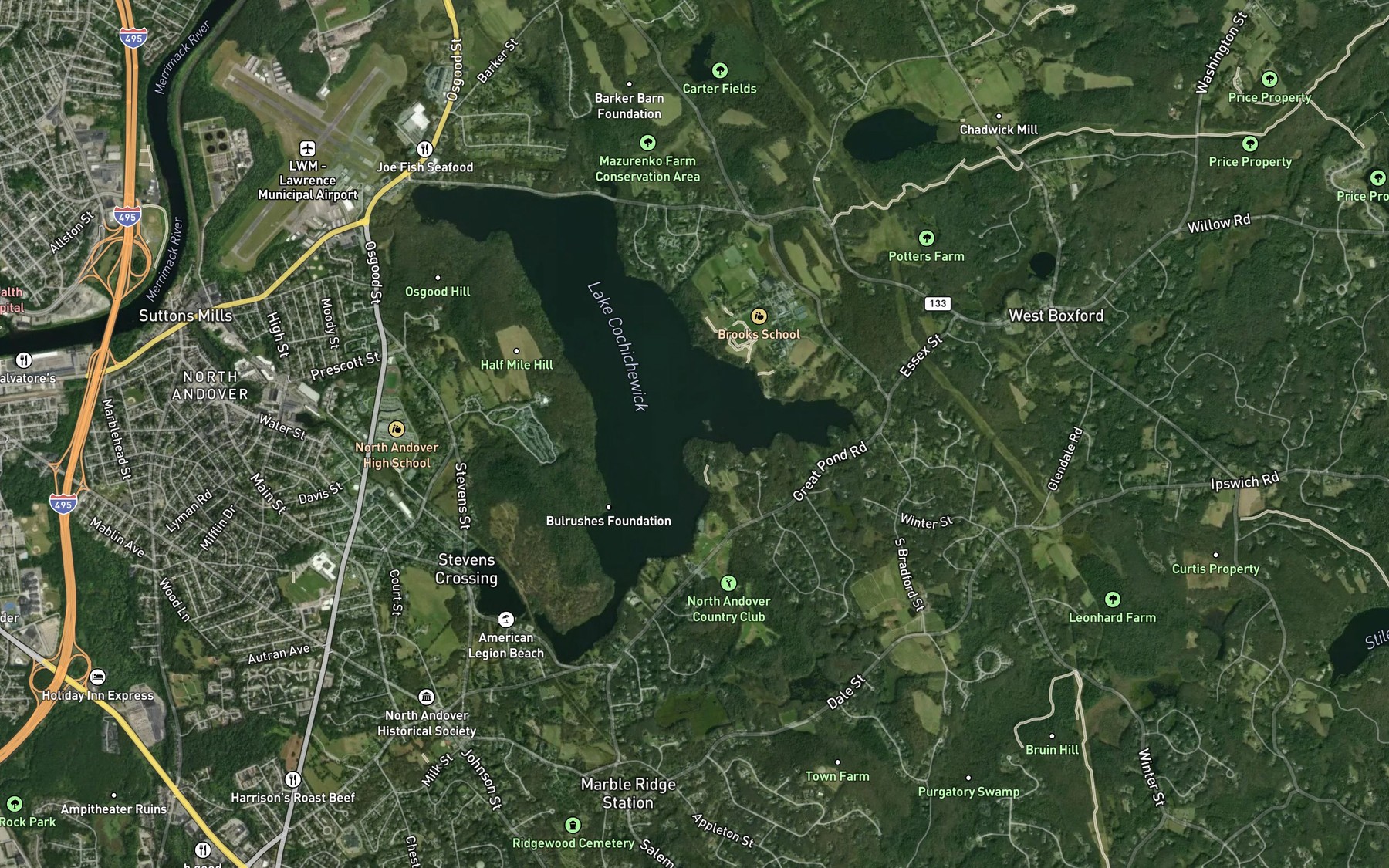 Satellite map of the Spot 5