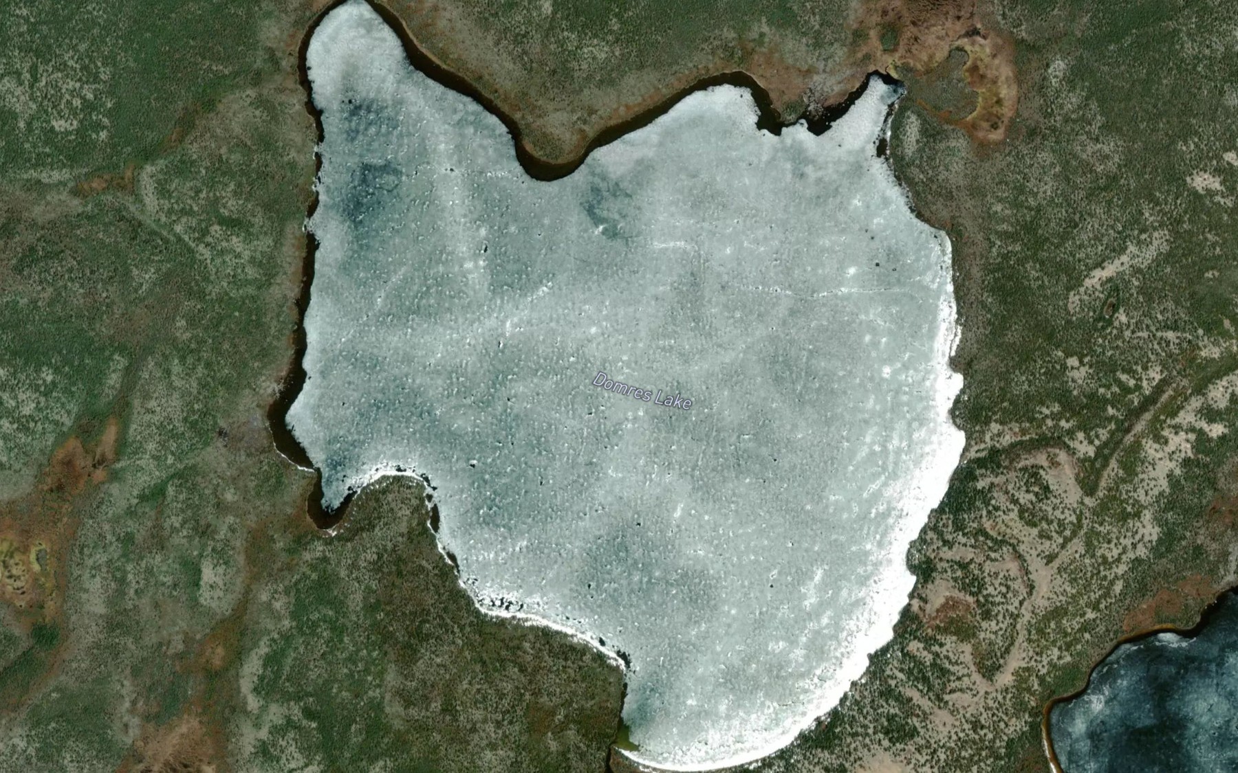 Satellite map of the Domres Lake