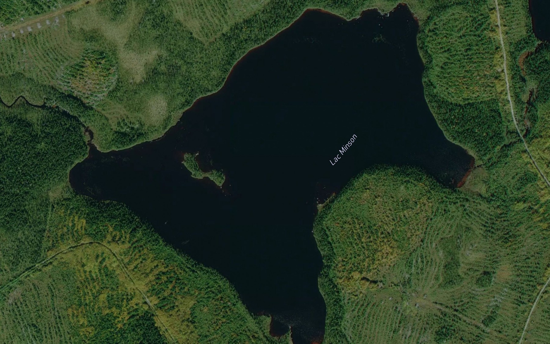 Satellite map of the Lac Minson