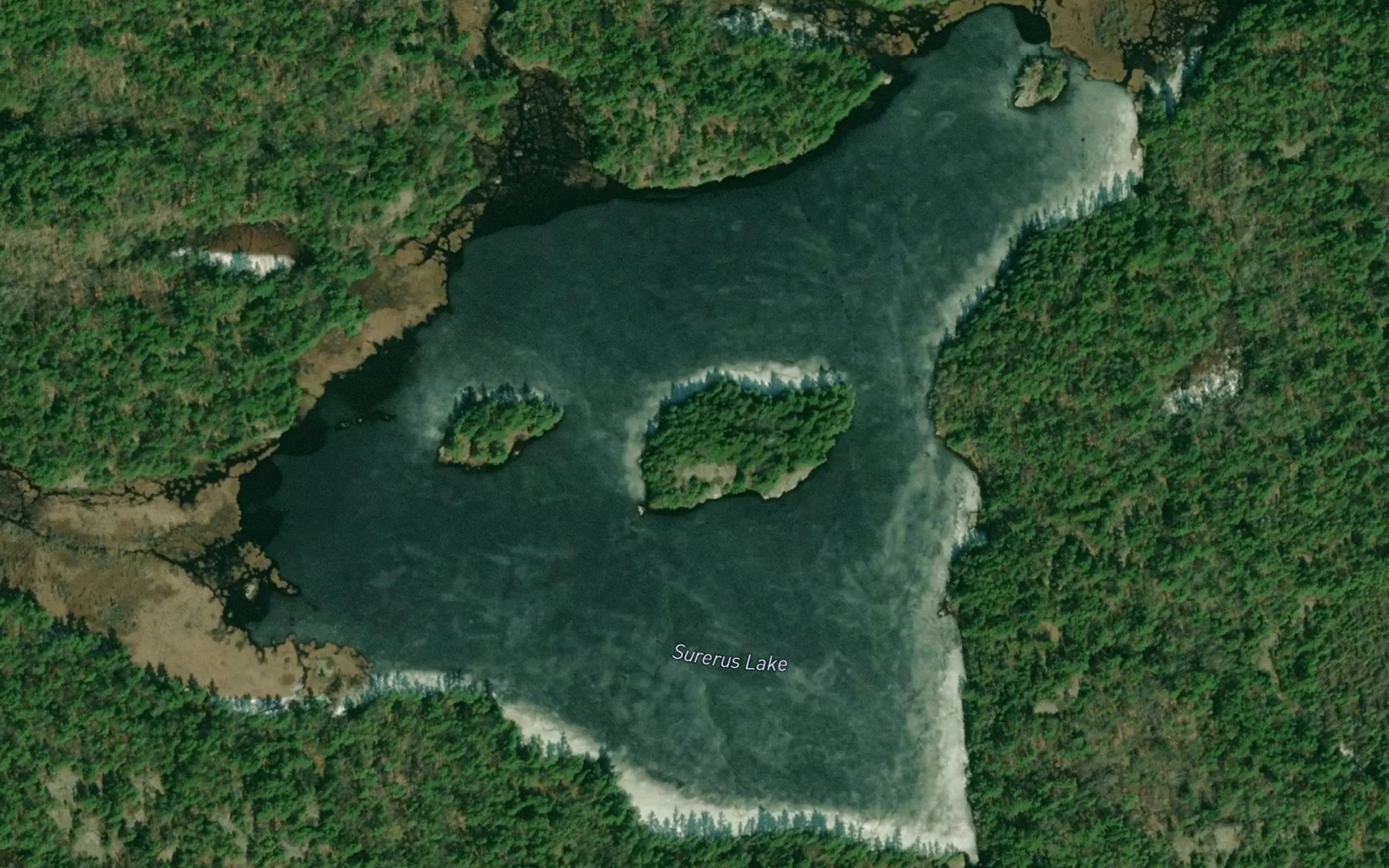 Satellite map of the Surerus Lake