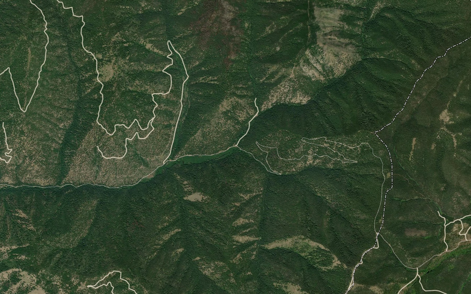 Satellite map of the Nez Perce Creek