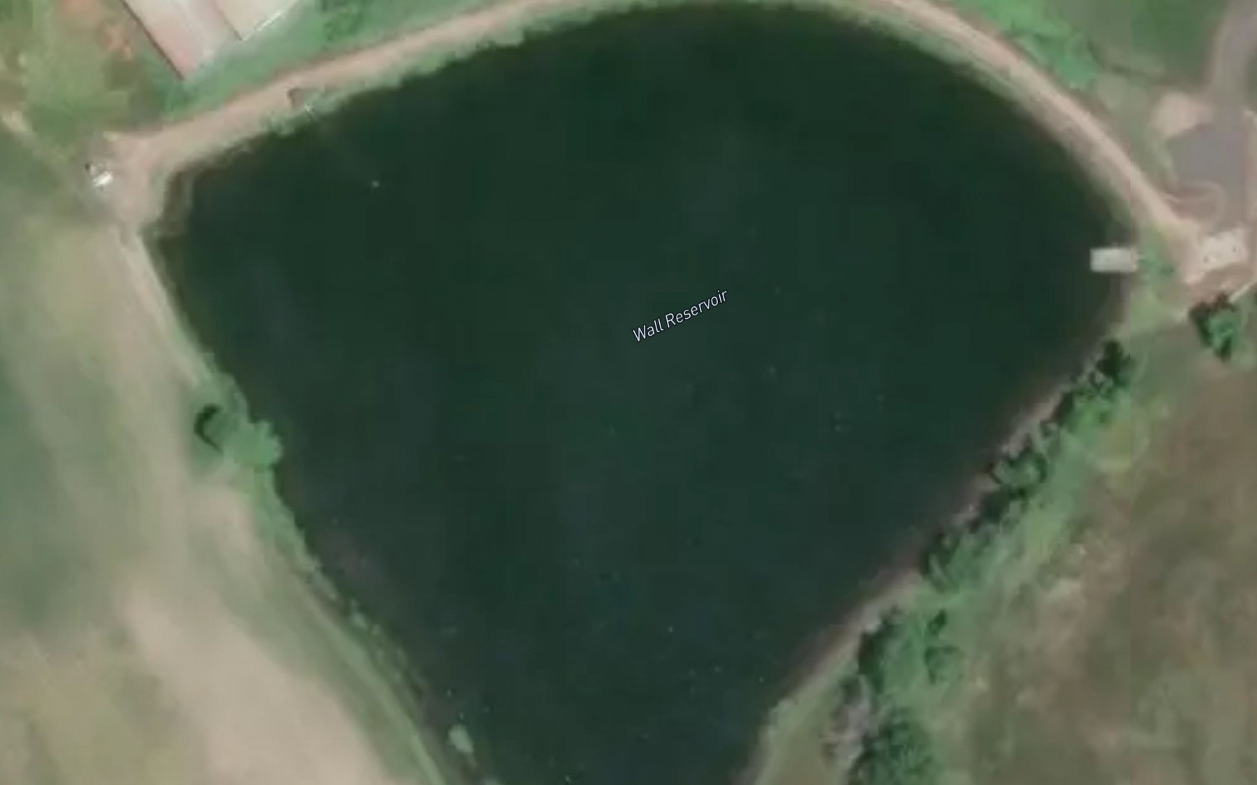 Satellite map of the Wall Reservoir