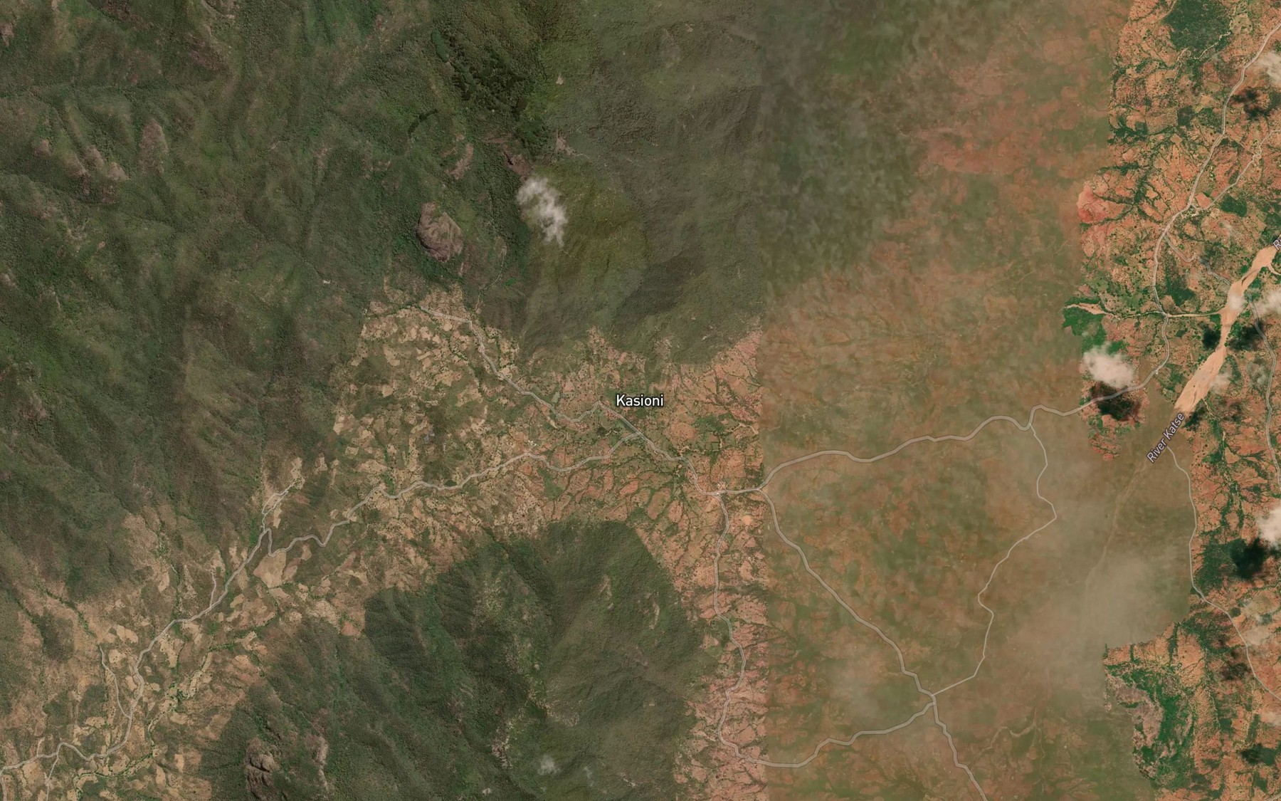 Satellite map of the Mwengo
