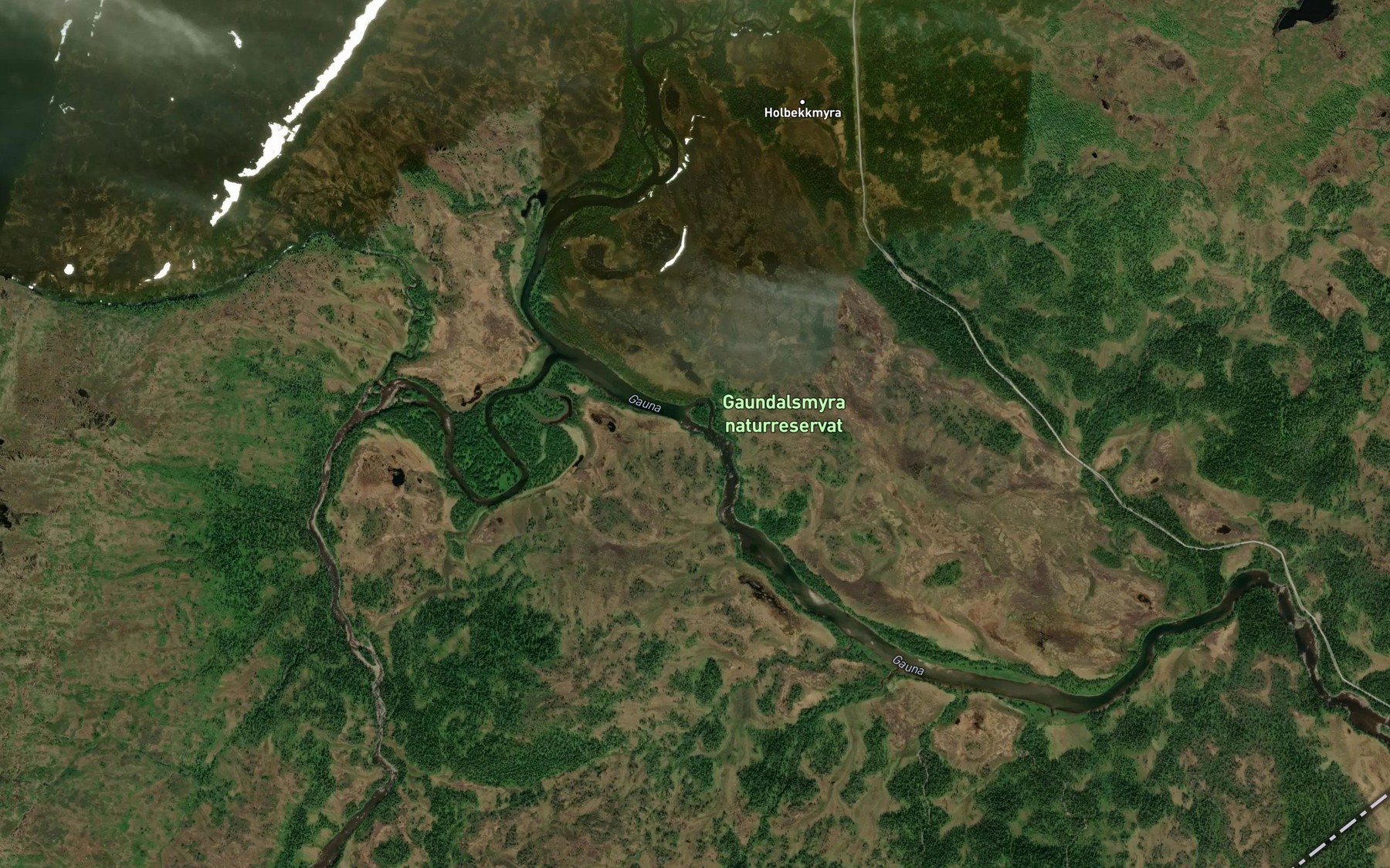 Satellite map of the Prestnesfossen