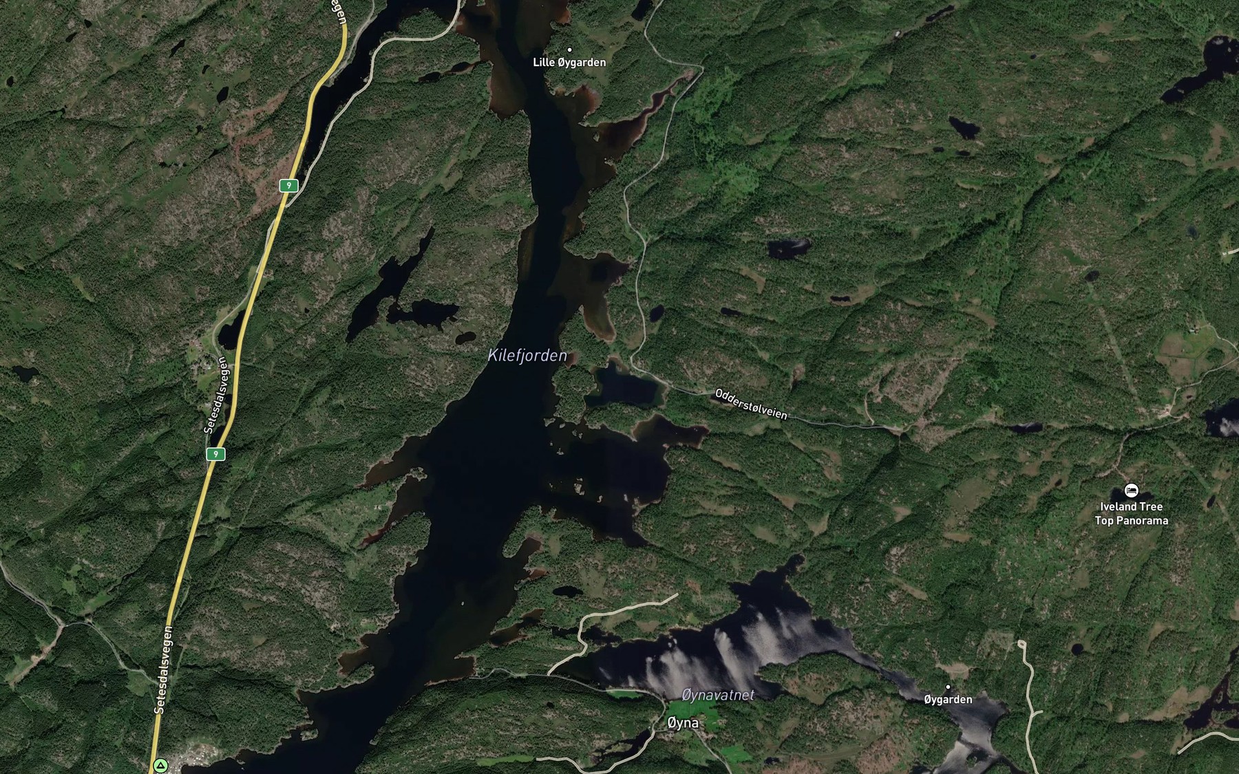 Satellite map of the Einerkilen