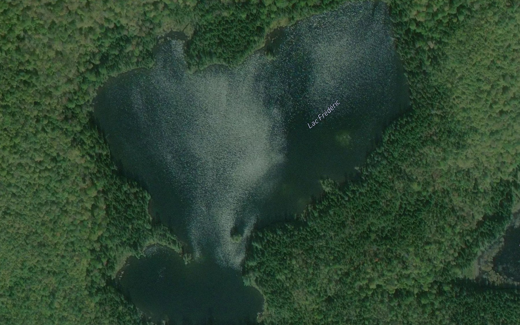 Satellite map of the Lac Frederic