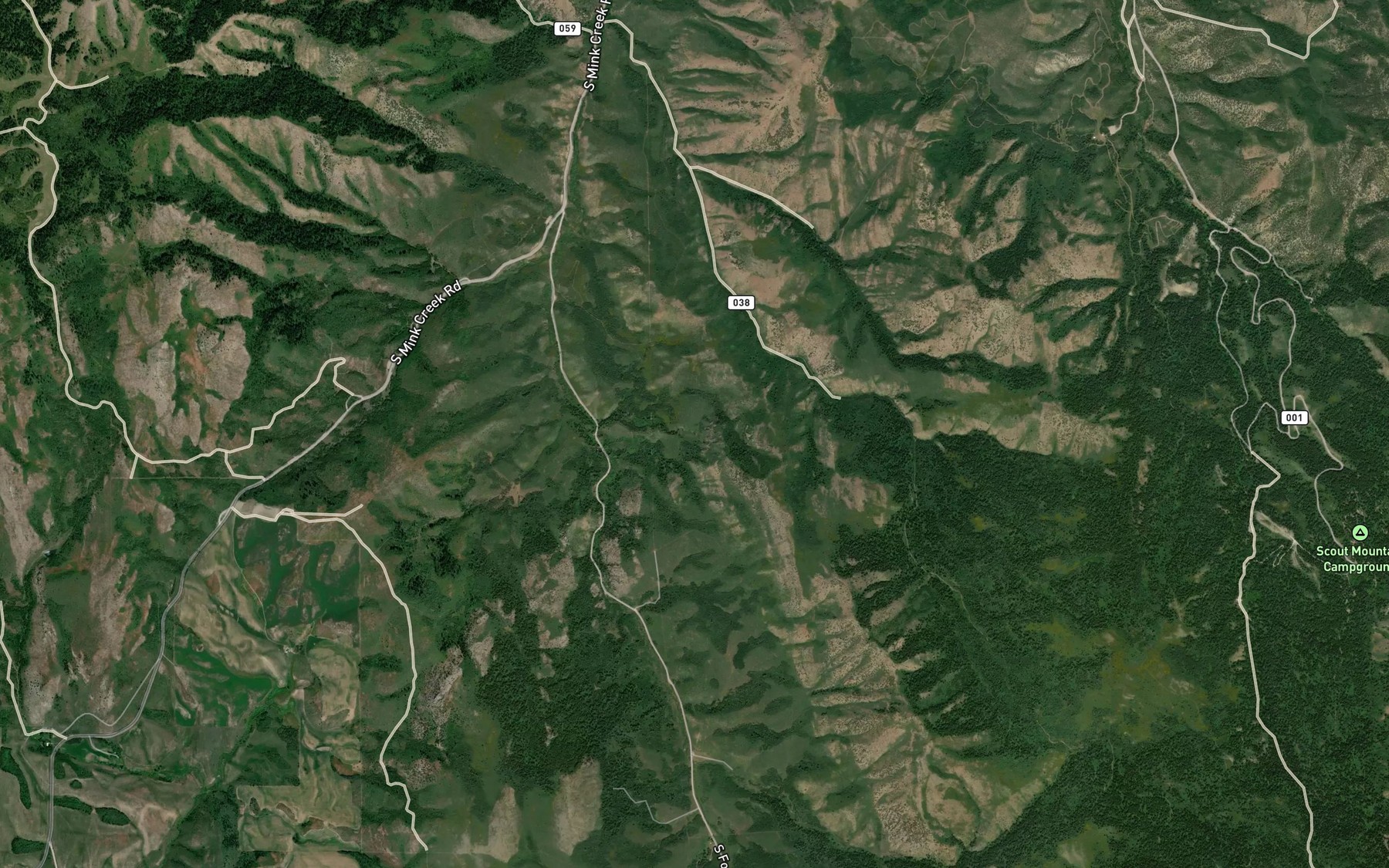 Satellite map of the Corral Spring