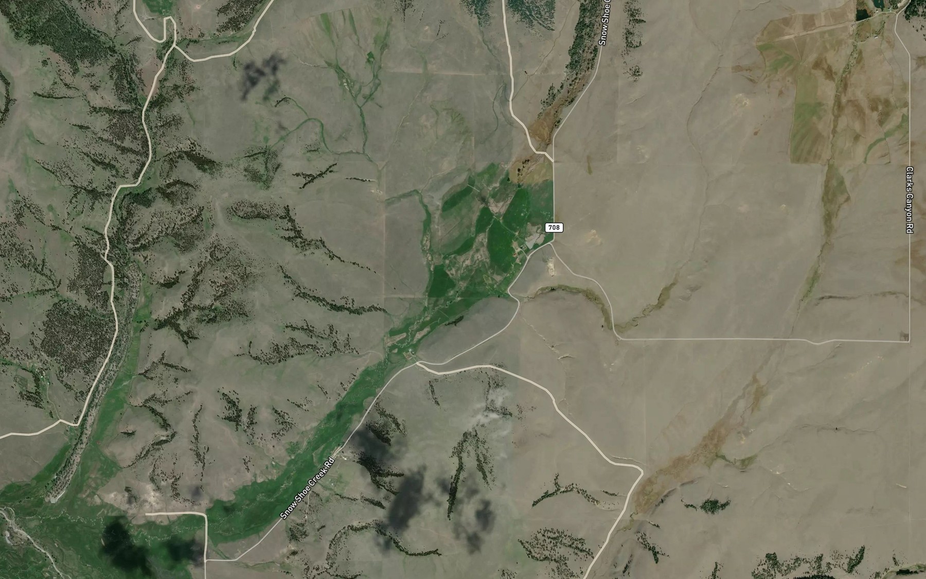 Satellite map of the Spring Creek