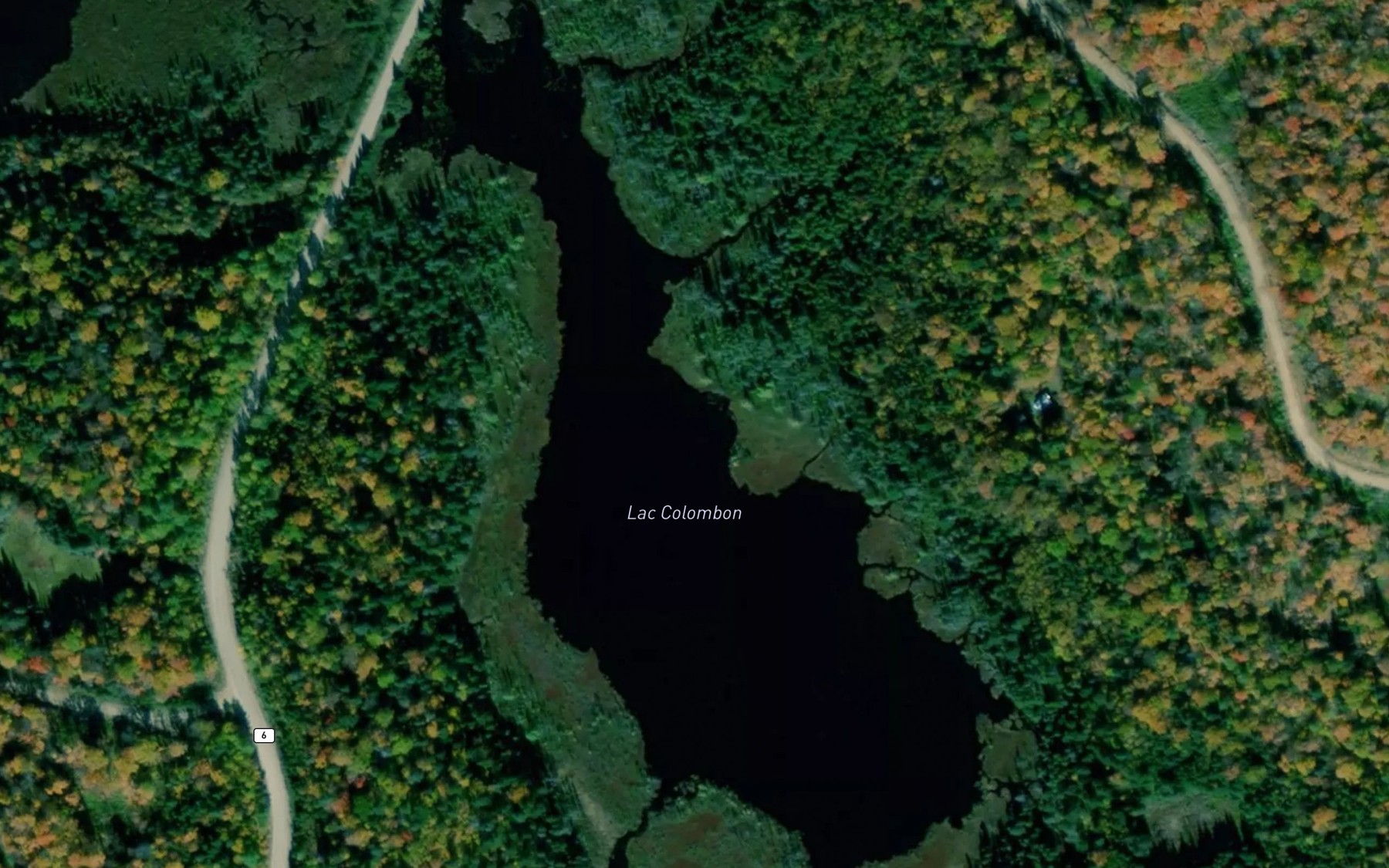 Satellite map of the Lac Colombon
