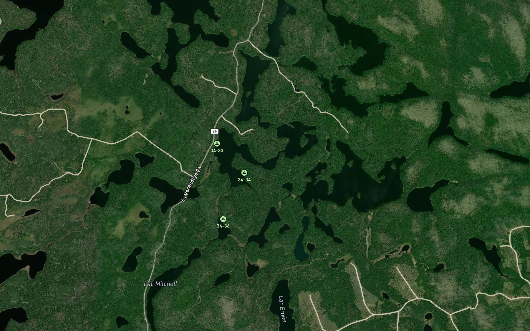 Satellite map of the Lac Moran