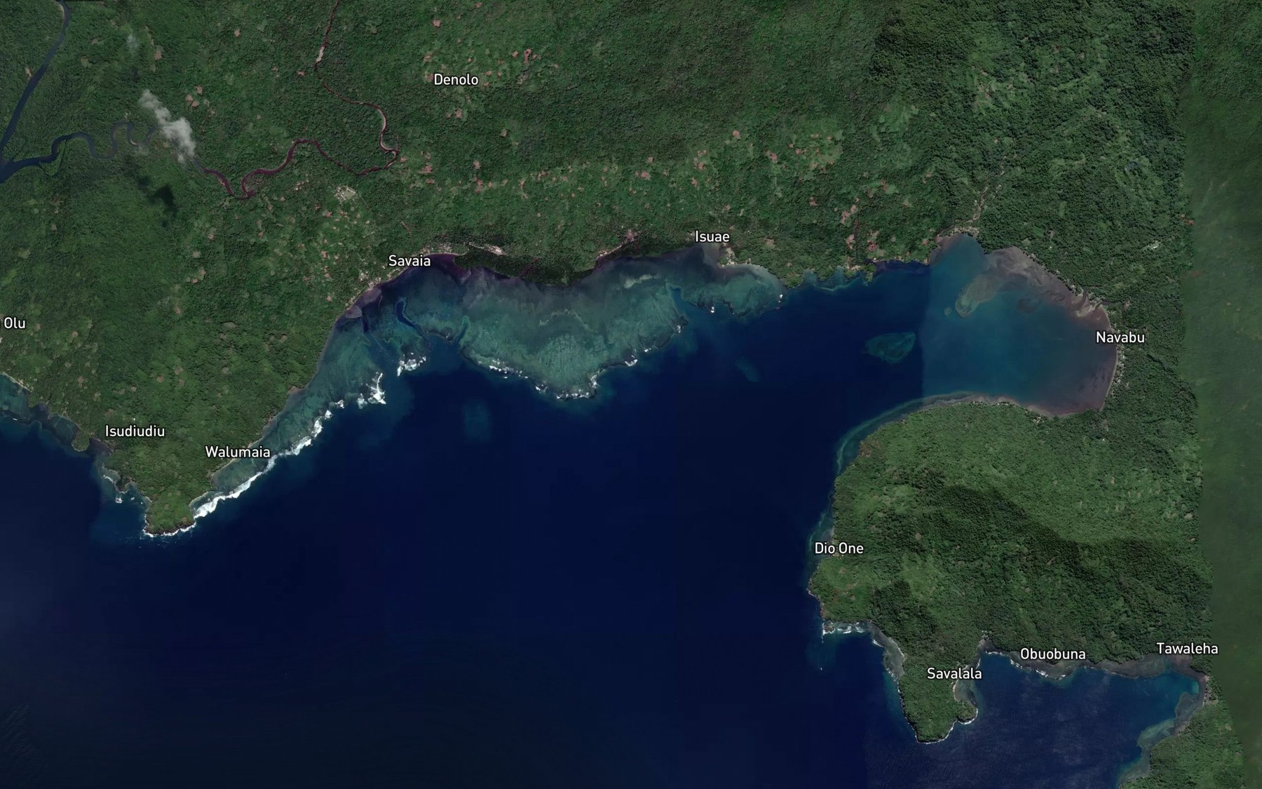 Satellite map of the Baxter Harbour