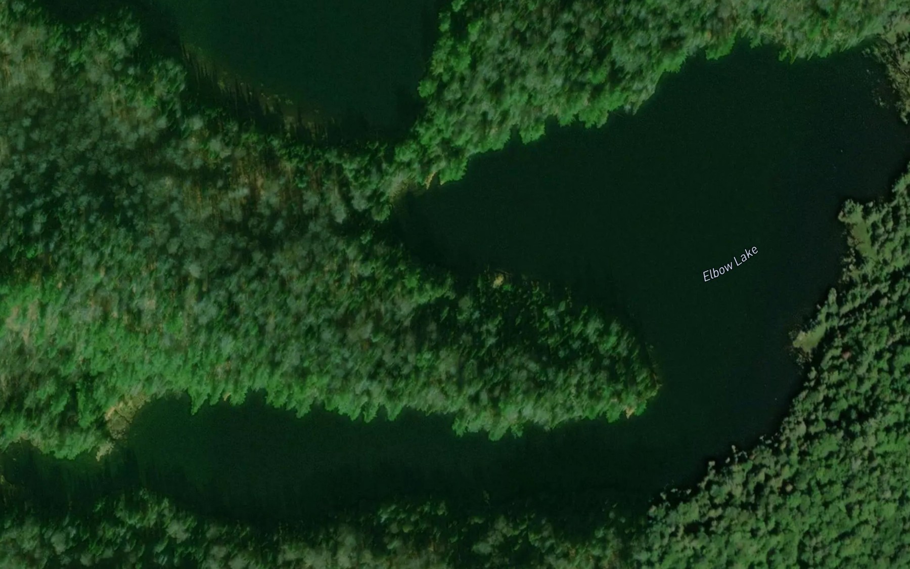 Satellite map of the Elbow Lake
