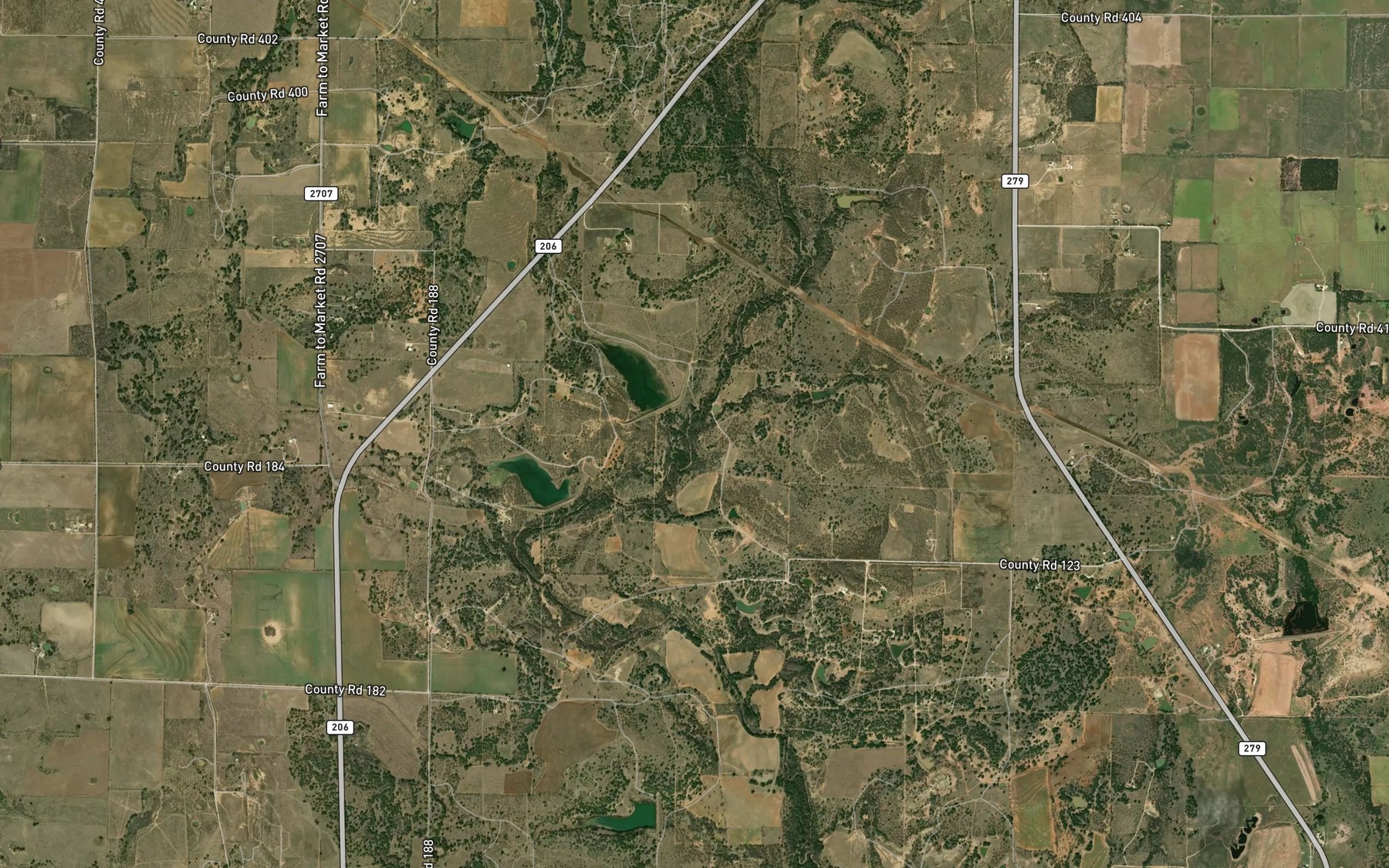Satellite map of the Dinner Branch