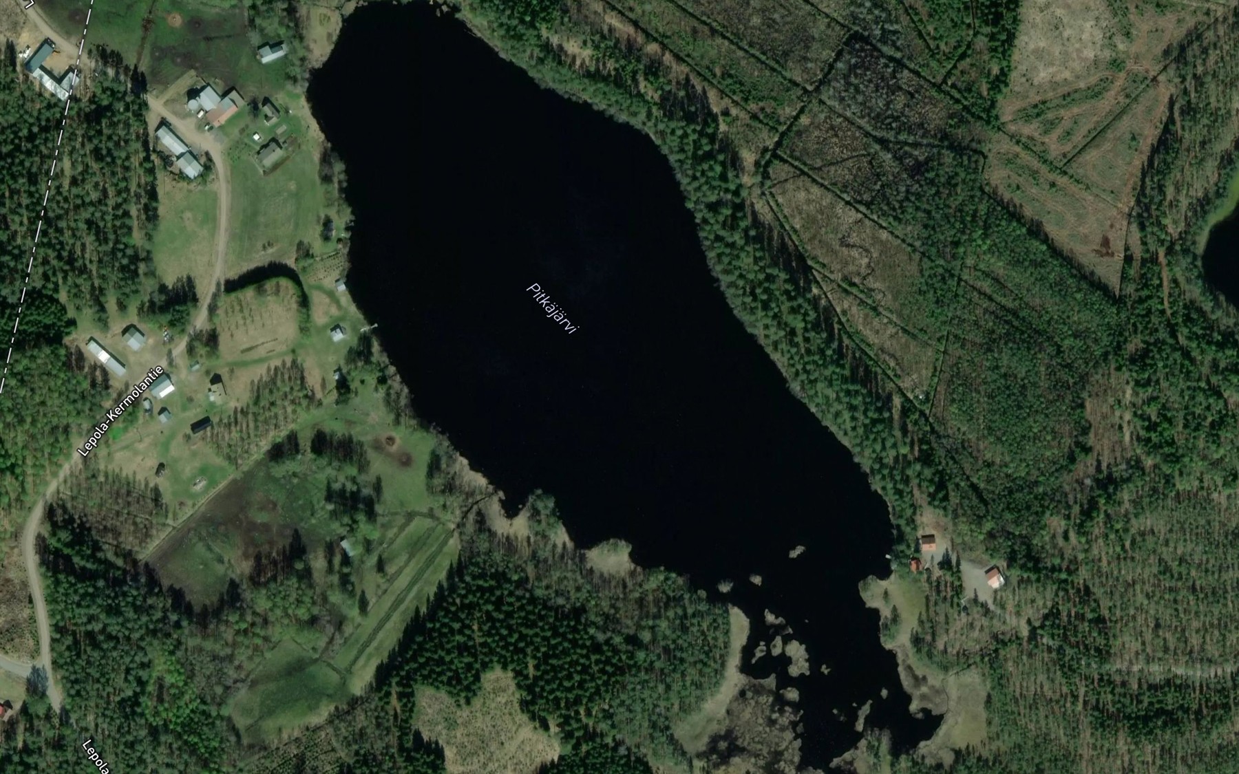 Satellite map of the Pitkajarvi