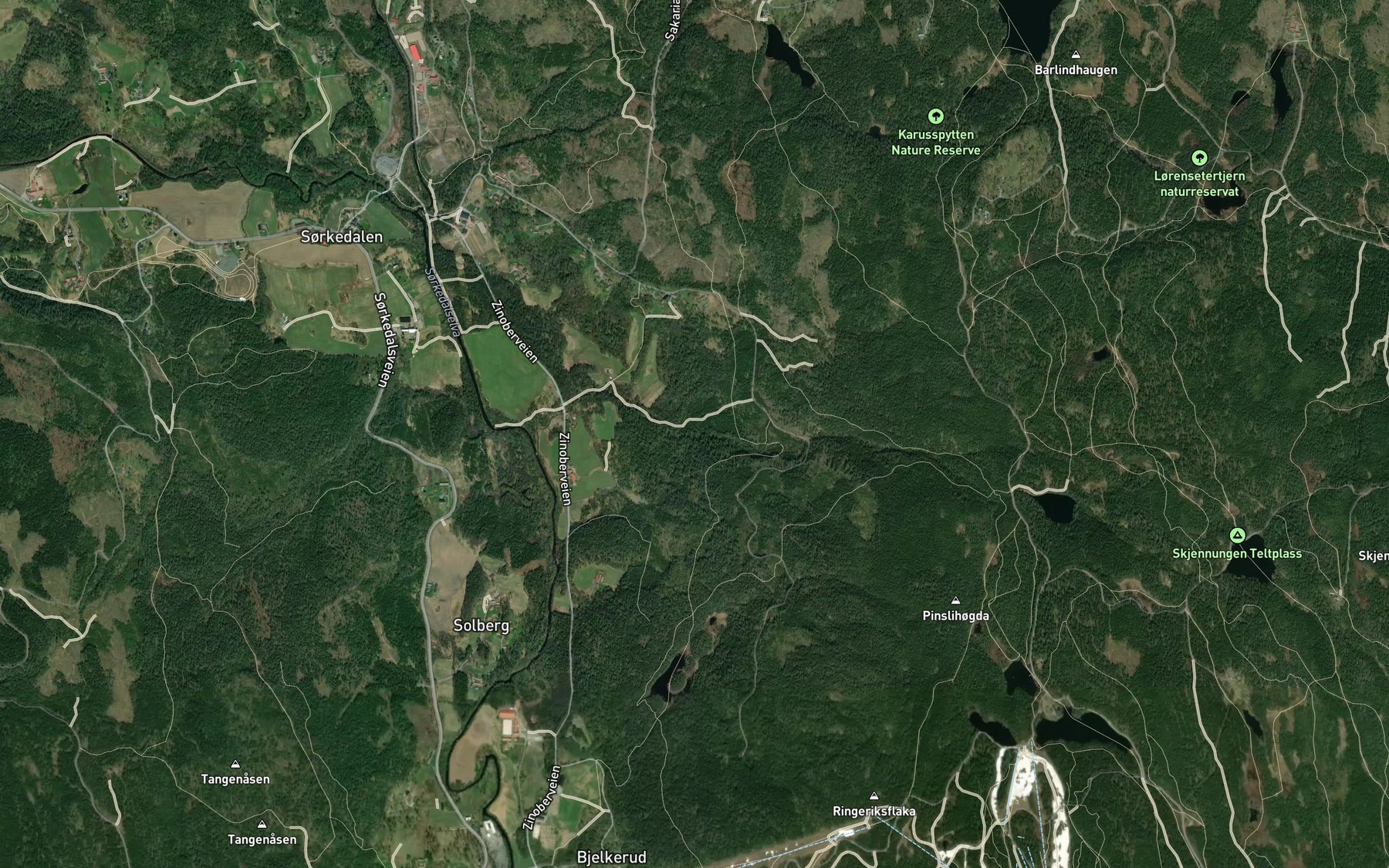 Satellite map of the Grottumsbekken