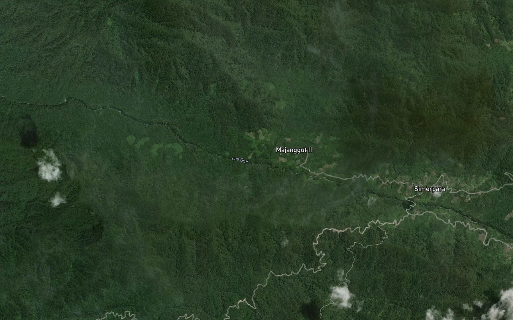 Satellite map of the Lae Bunga