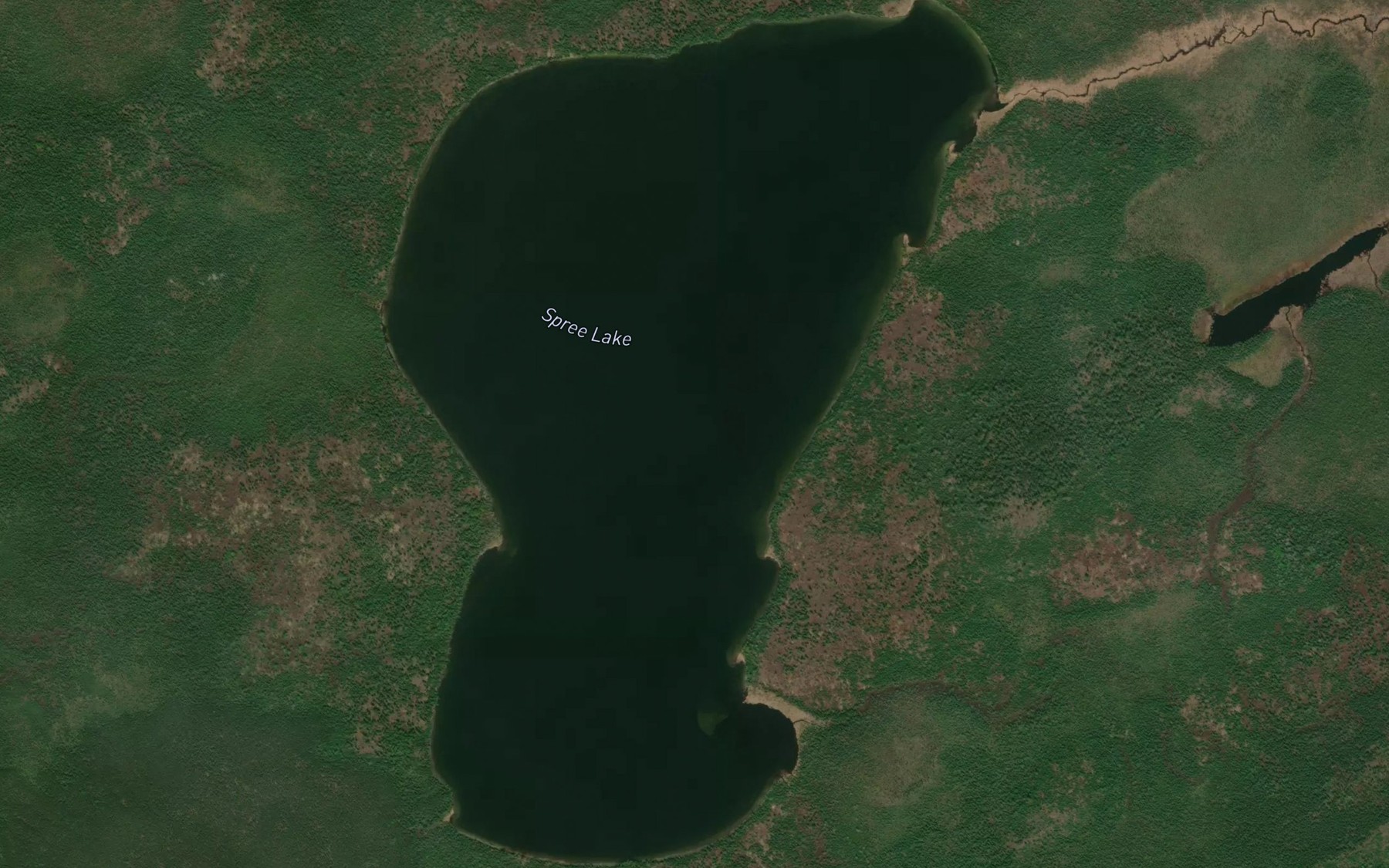 Satellite map of the Spree Lake