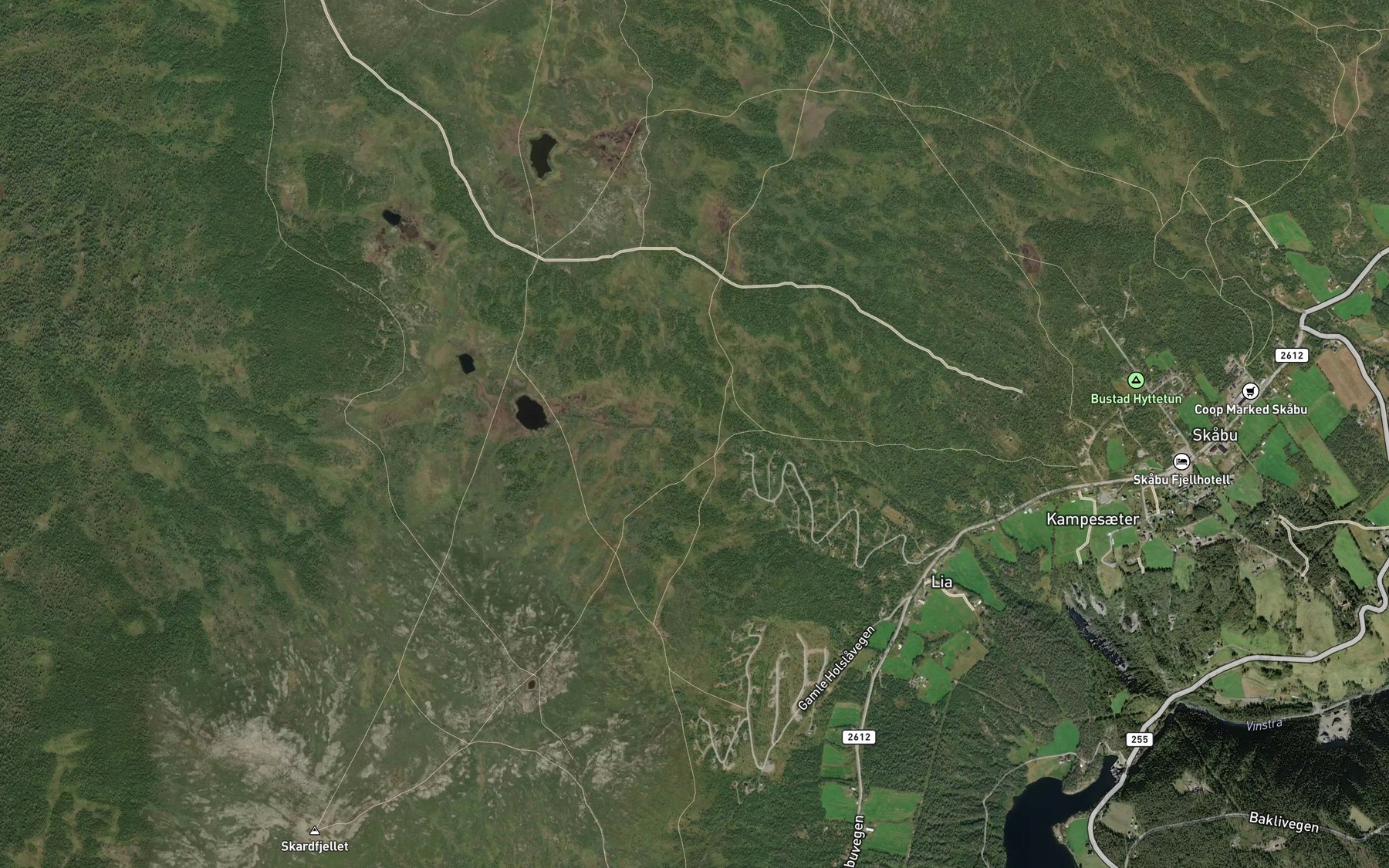 Satellite map of the Kamsbekken