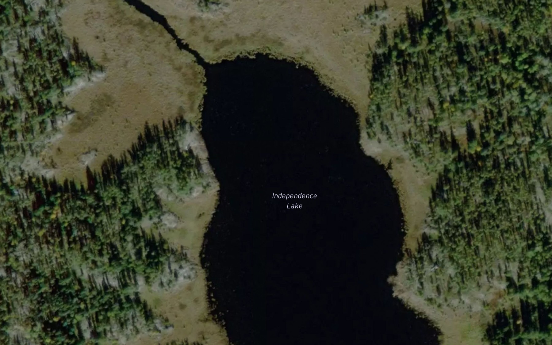 Satellite map of the Independence Lake