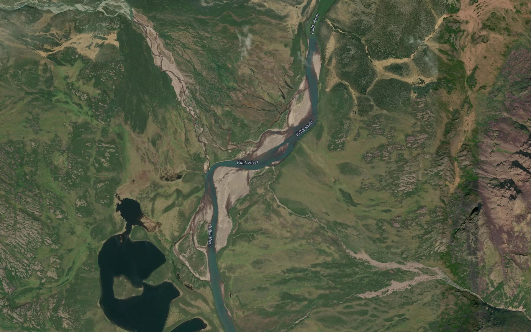Satellite map of the Nigaktukvik Creek