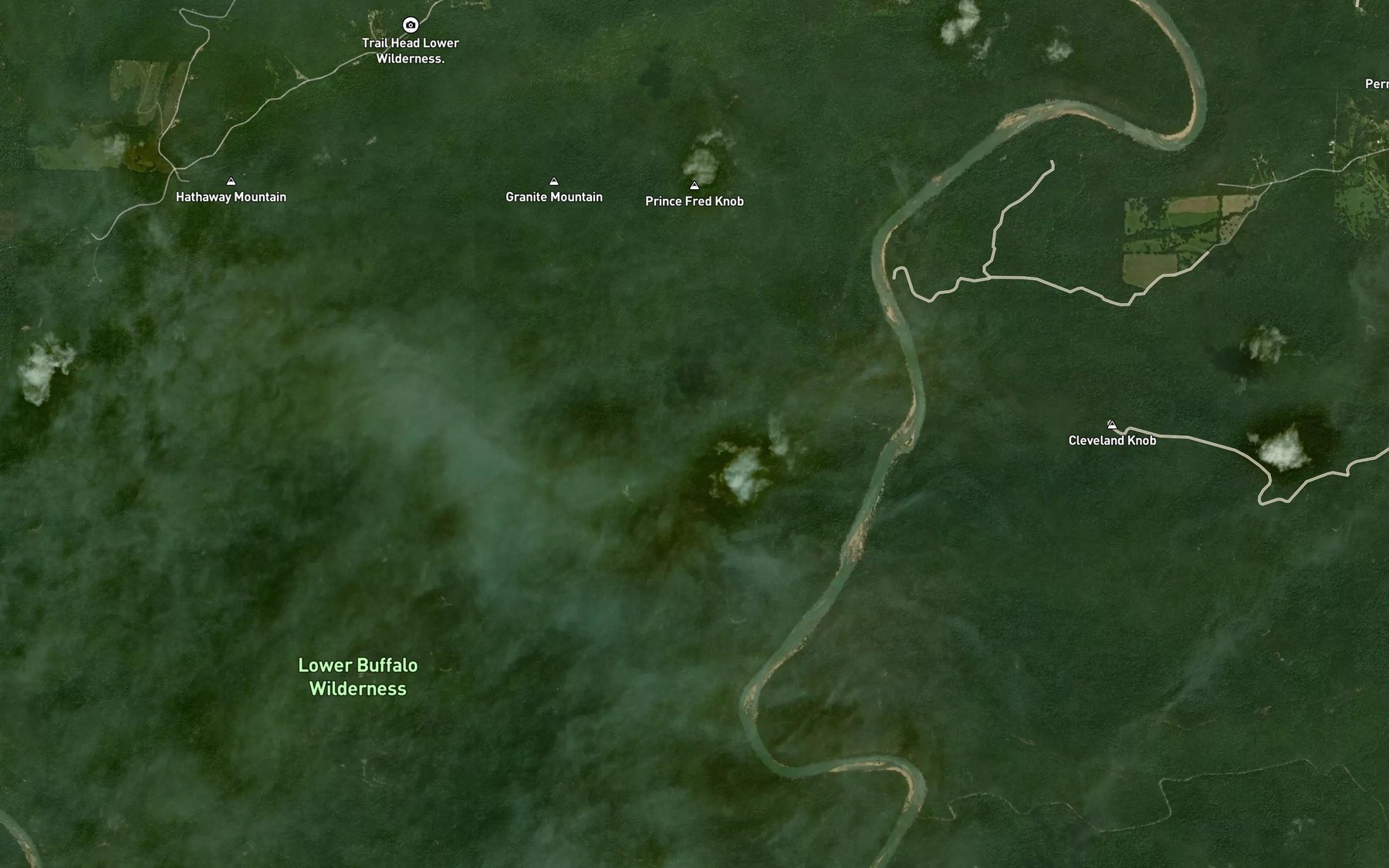 Satellite map of the Fox Den Spring