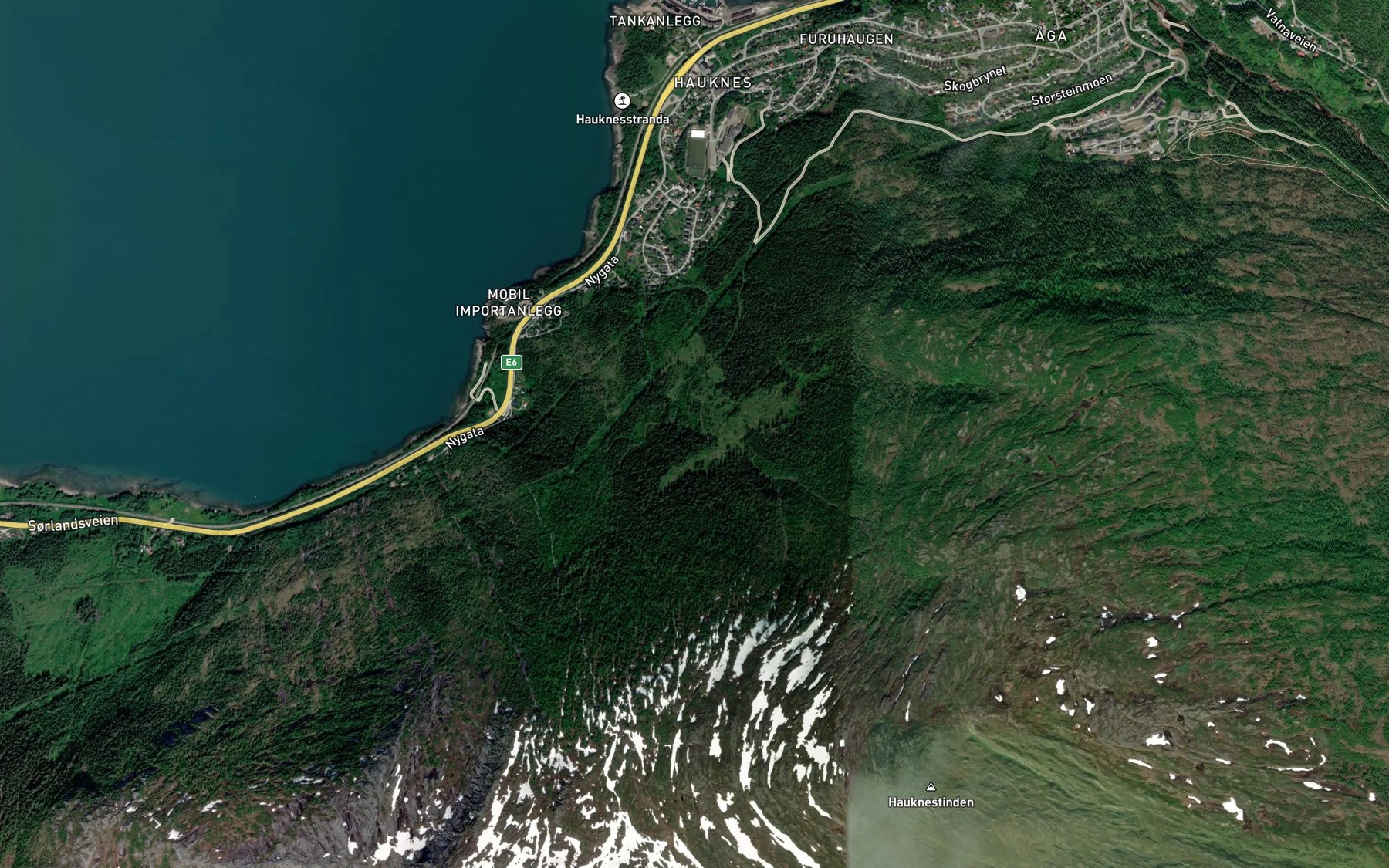 Satellite map of the Skredbekken