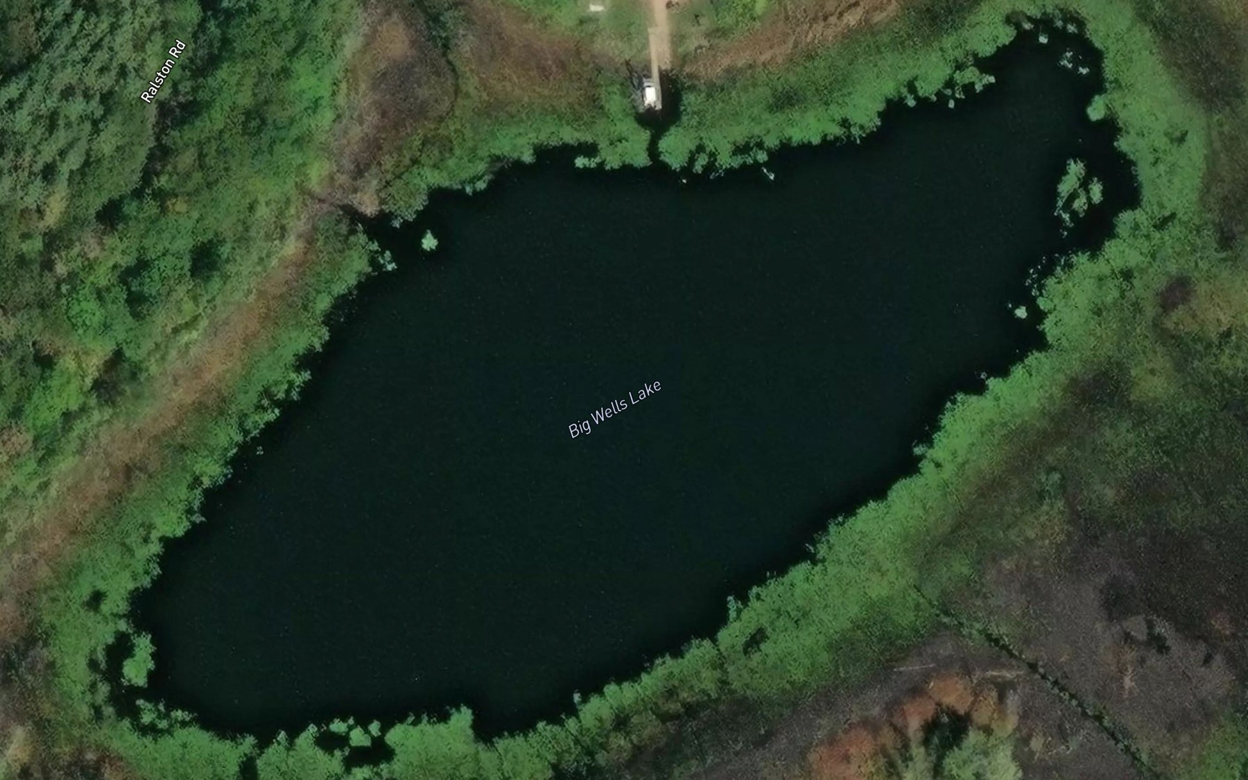 Satellite map of the Big Wells Lake