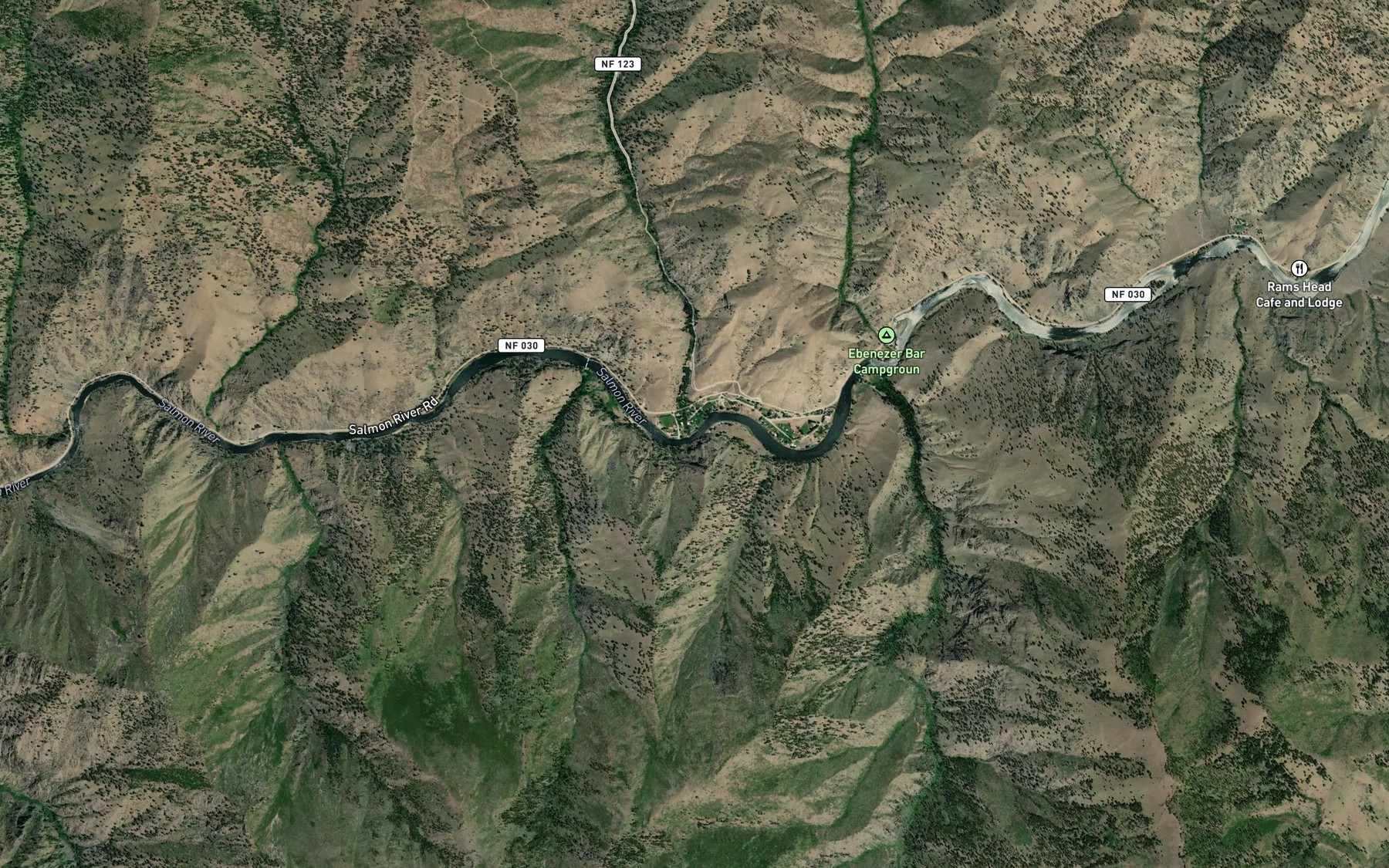 Satellite map of the Colson Creek