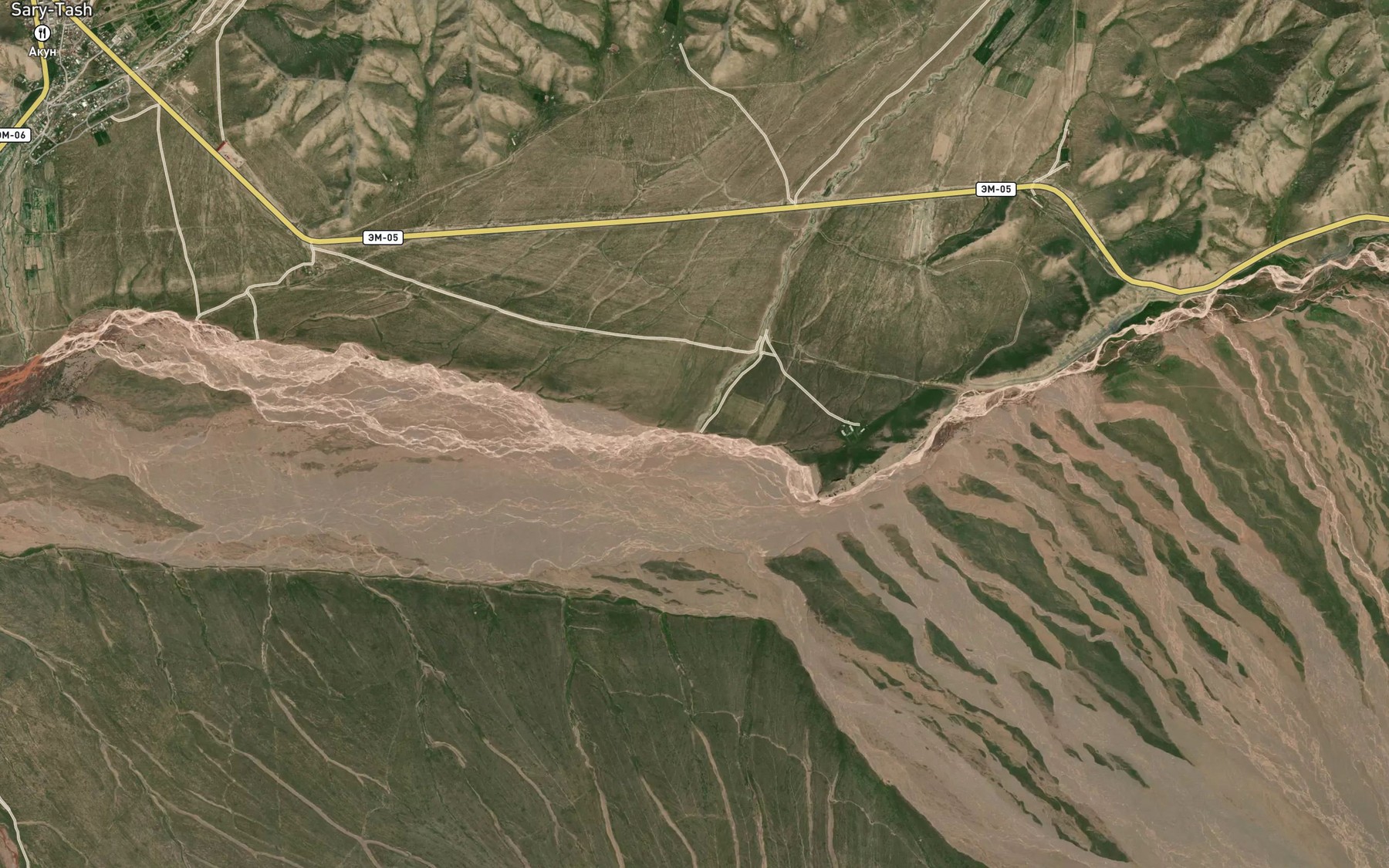 Satellite map of the Kalmak-Suu