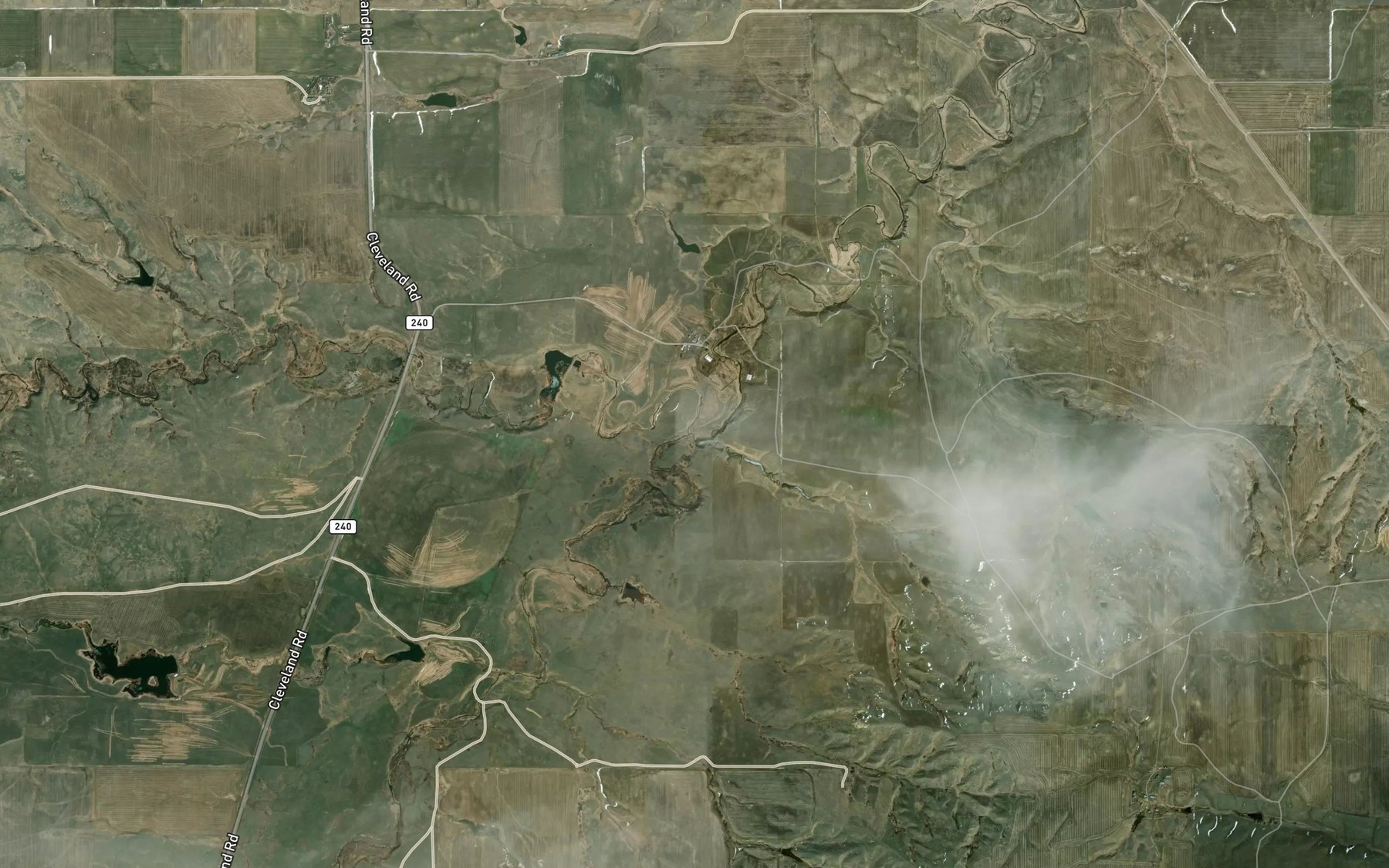 Satellite map of the Bean Creek