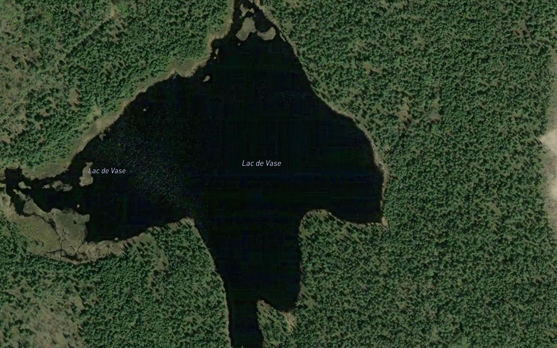 Satellite map of the Lac de Vase