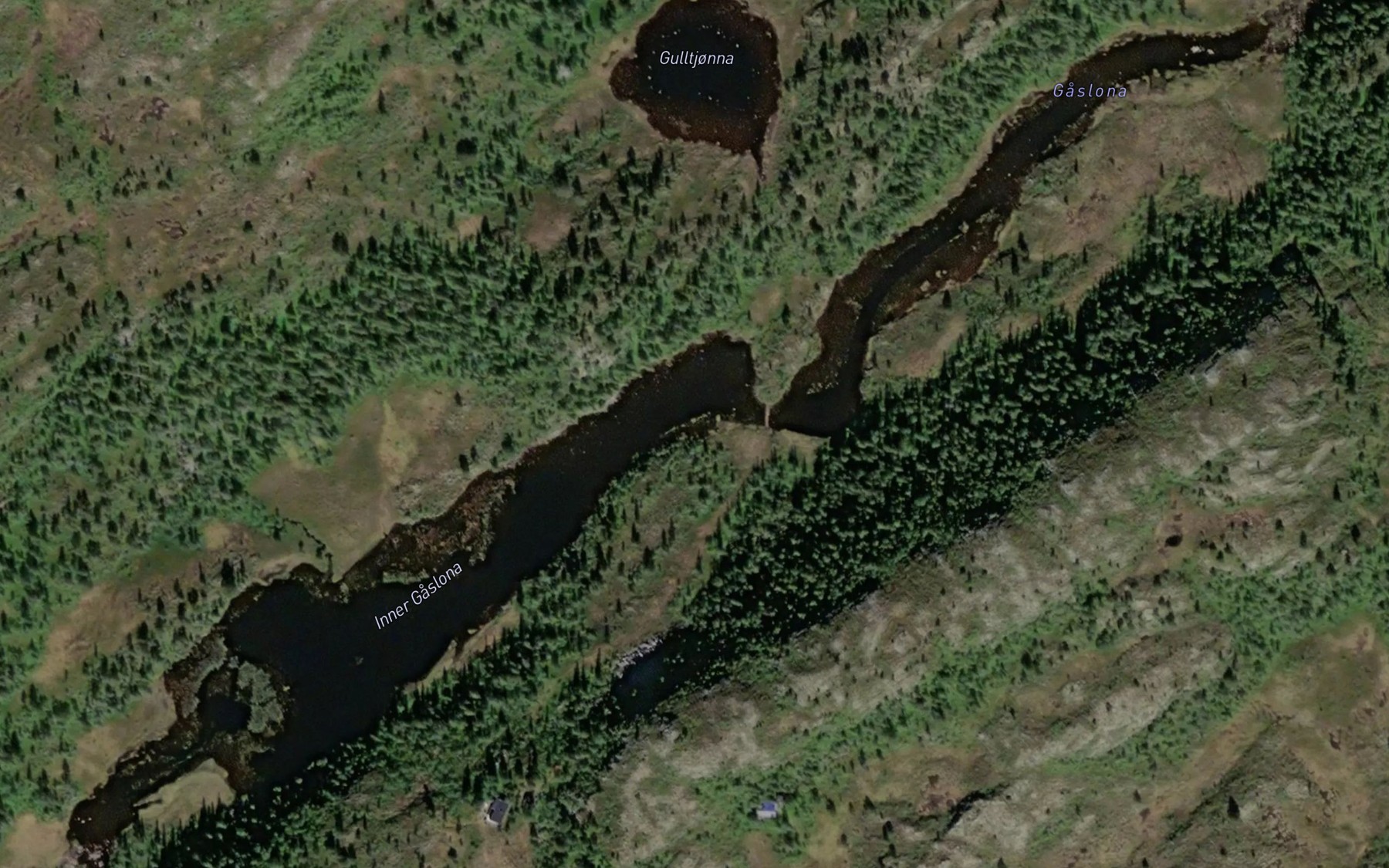 Satellite map of the Indre Gaslona