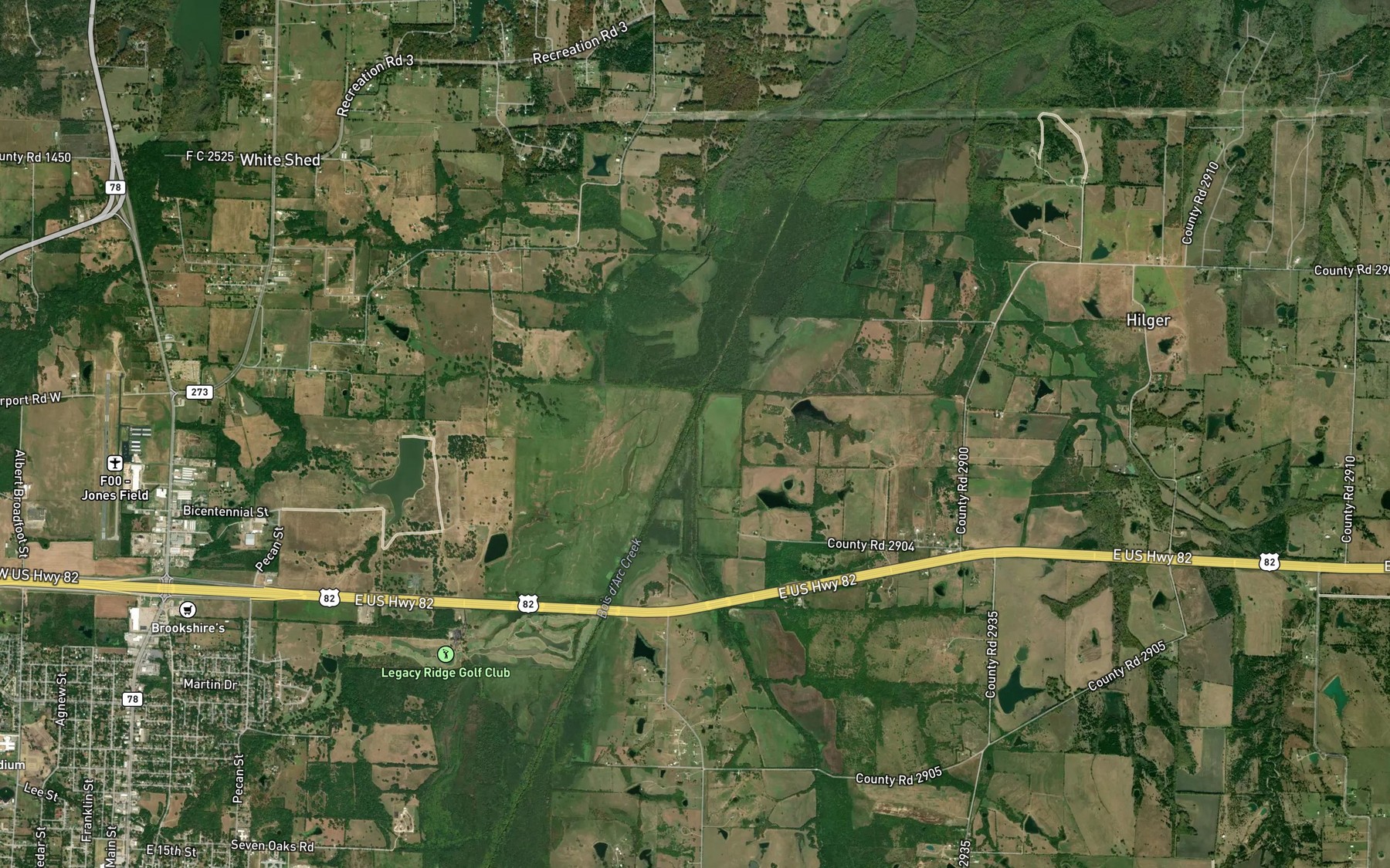 Satellite map of the Sloans Creek