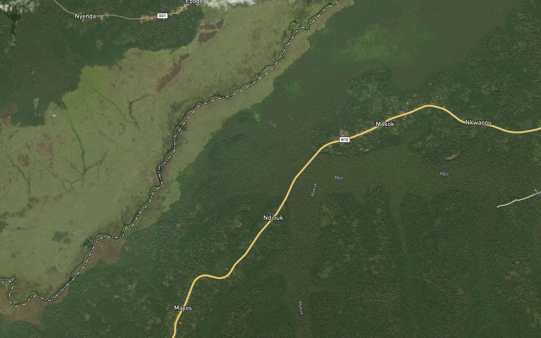 Satellite map of the Mpeo
