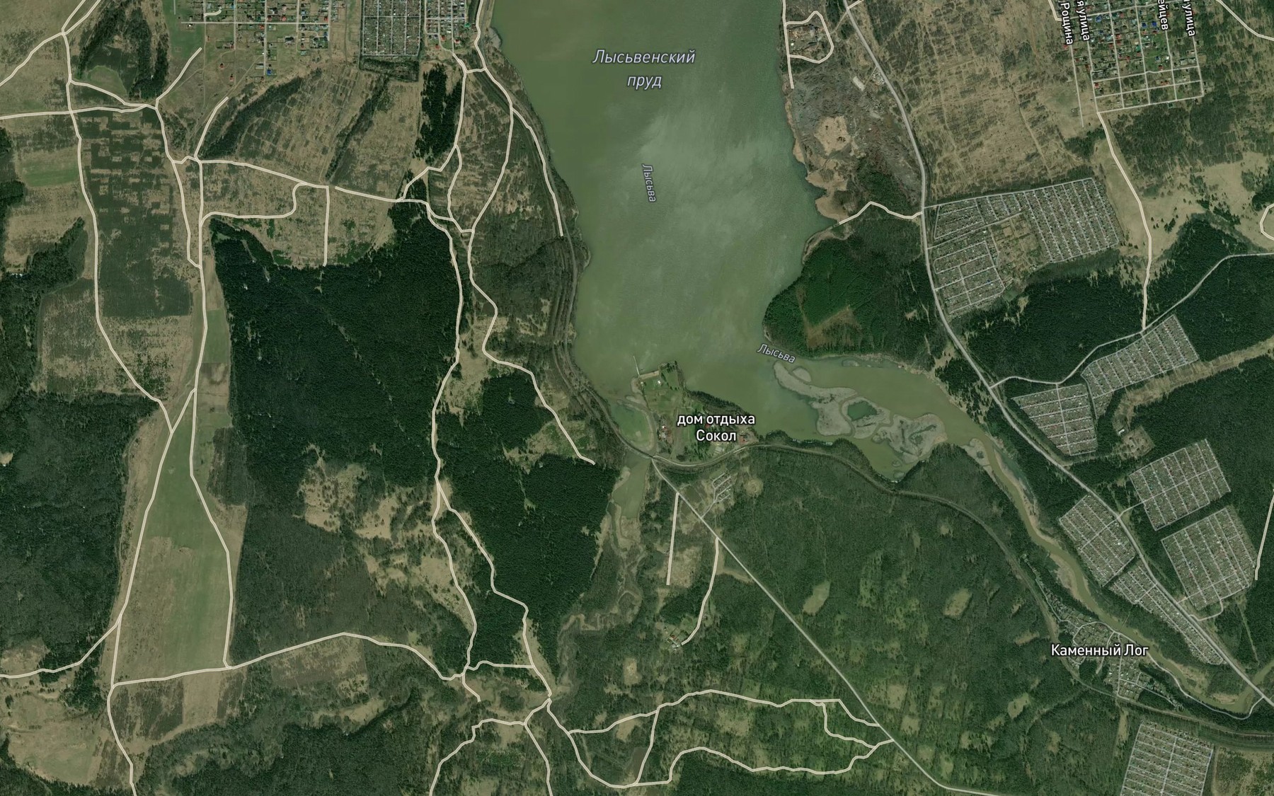 Satellite map of the Bol'shaya Zapornaya