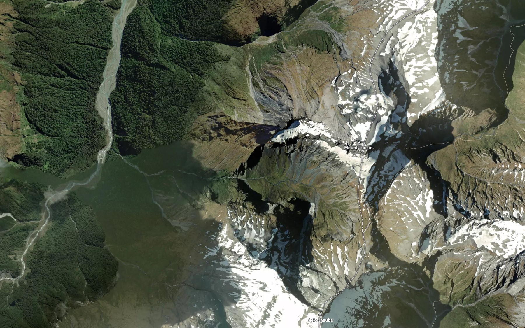 Satellite map of the Jimmy Creek