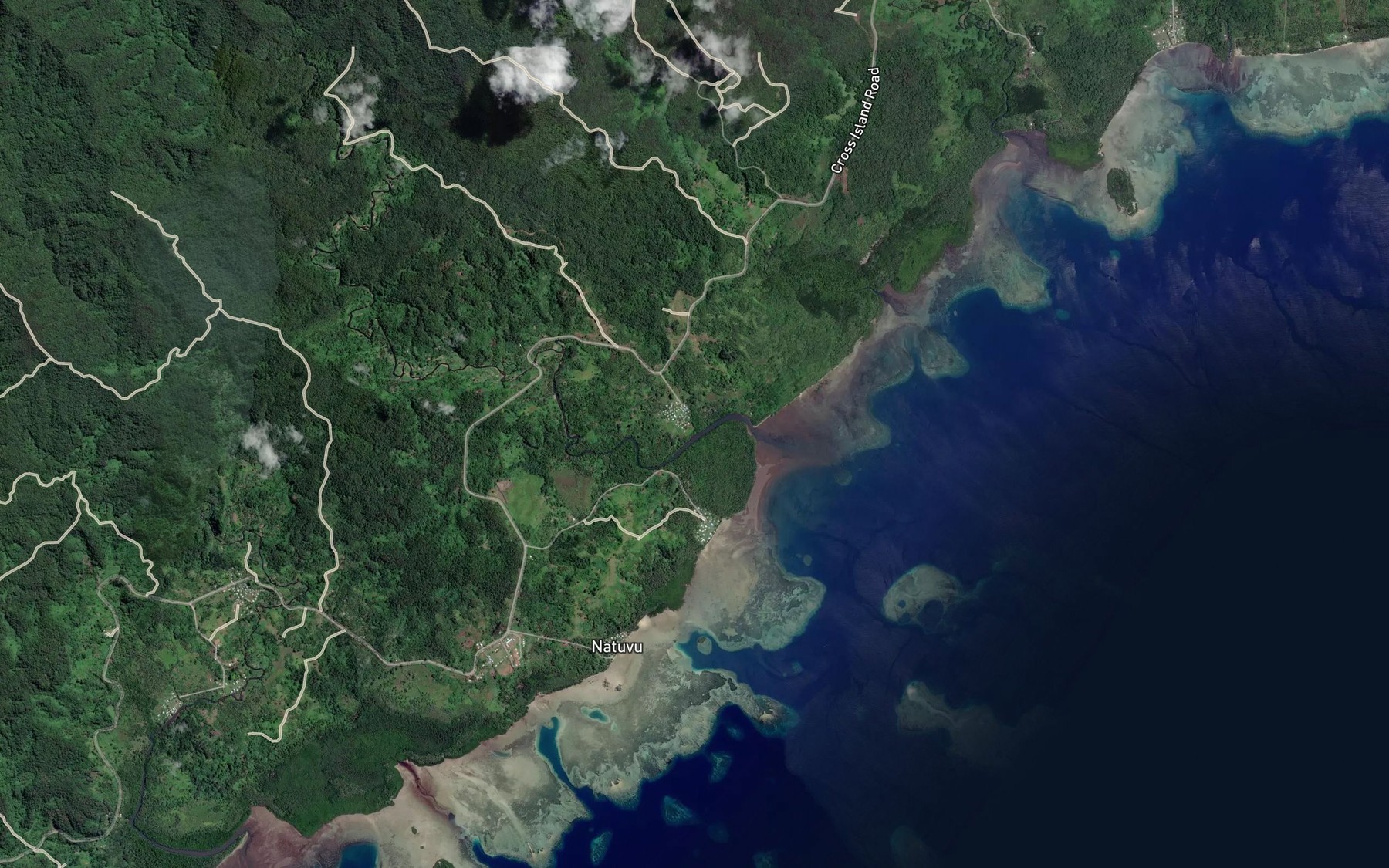 Satellite map of the Nataciri Creek