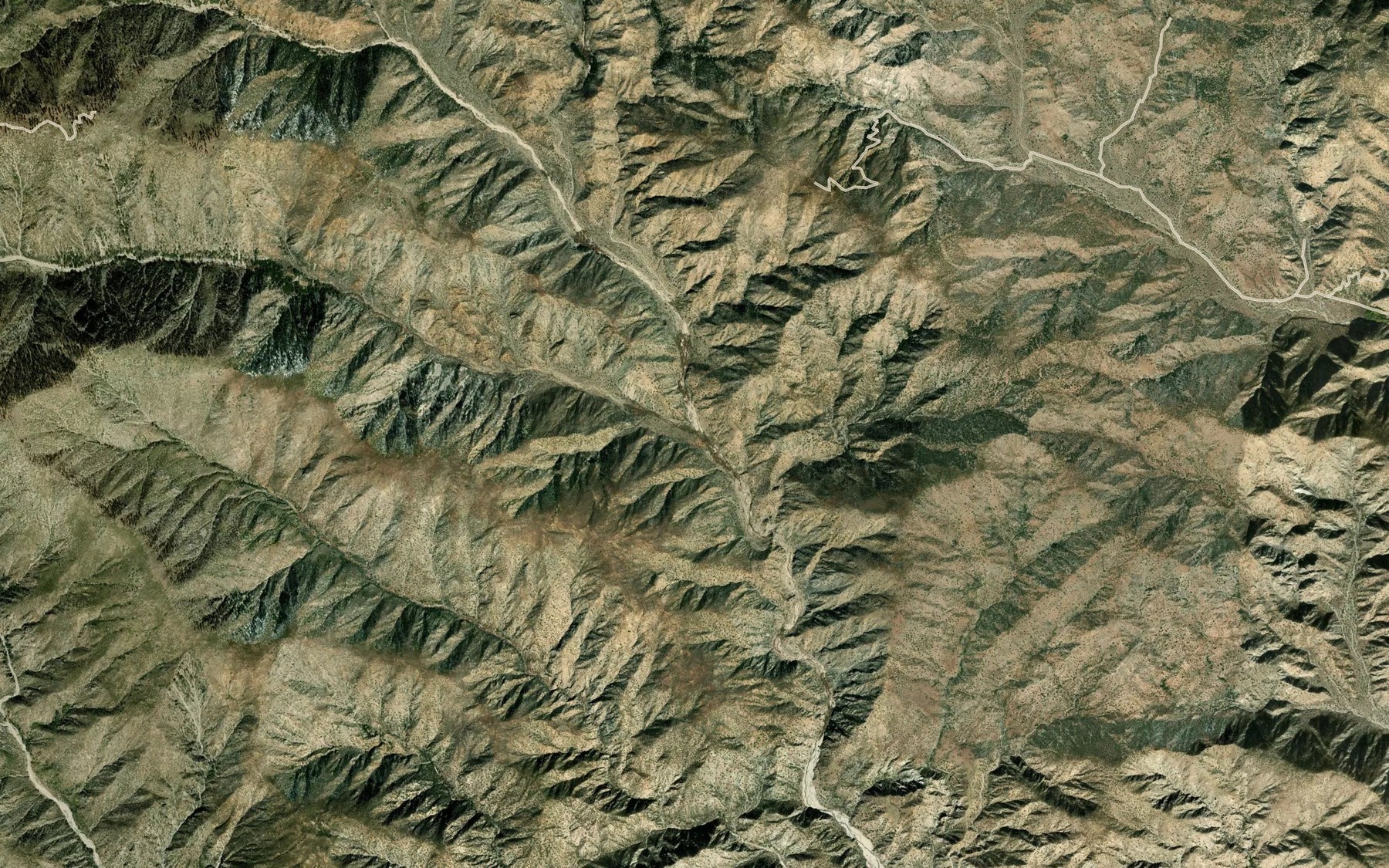 Satellite map of the South Fork Mission Creek