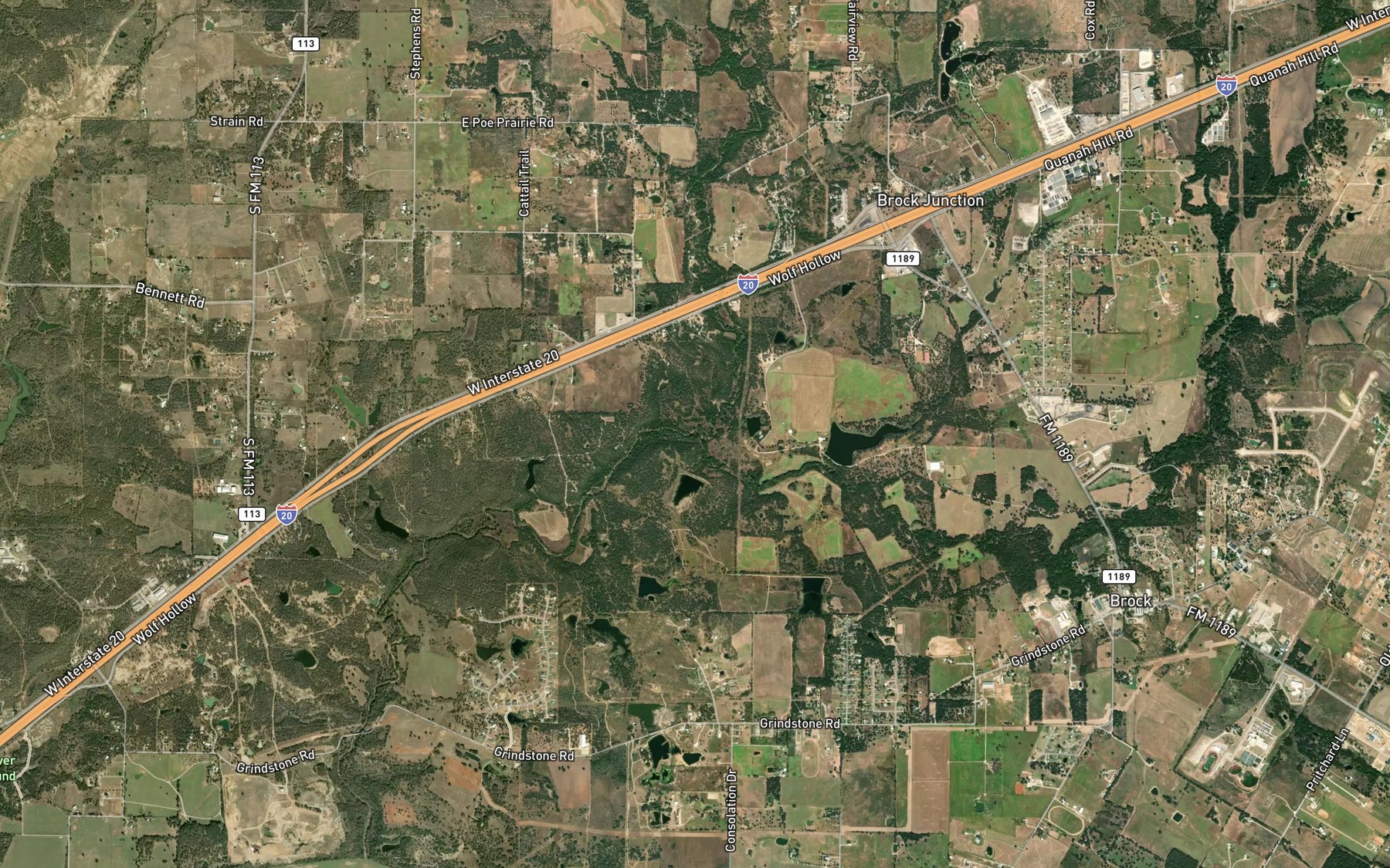 Satellite map of the Little Grindstone Creek