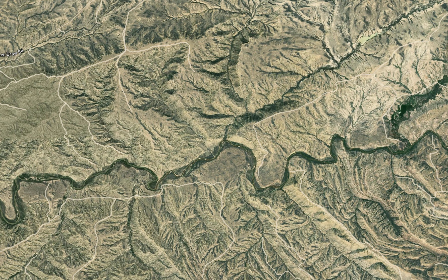 Satellite map of the Dry Creek