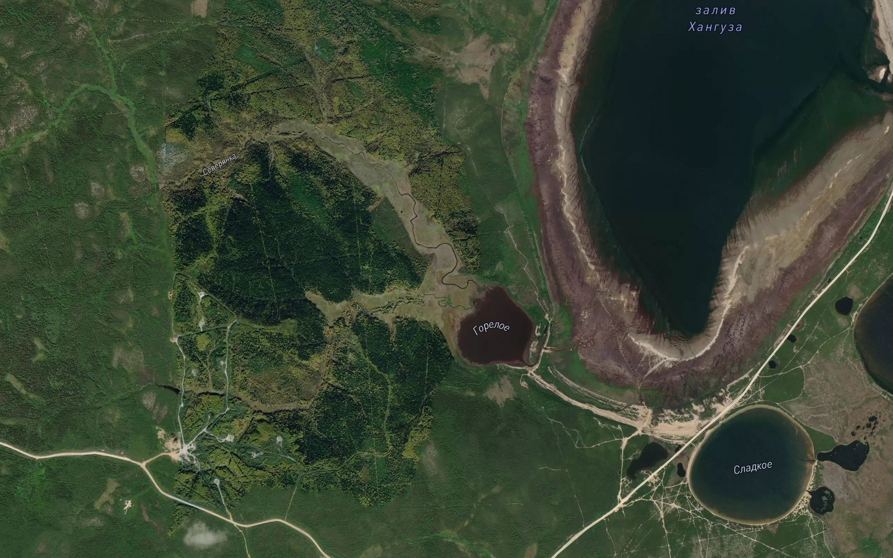 Satellite map of the Severyanka